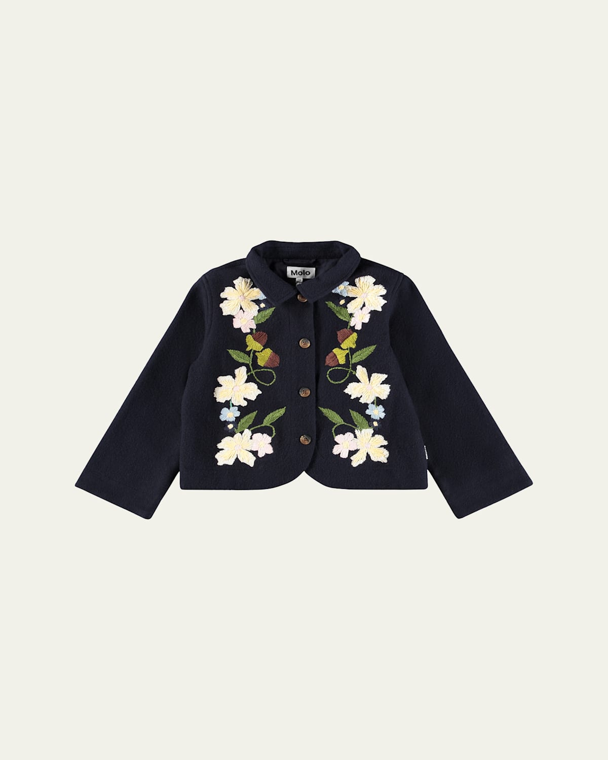 Molo Embroidered Jacket In Black