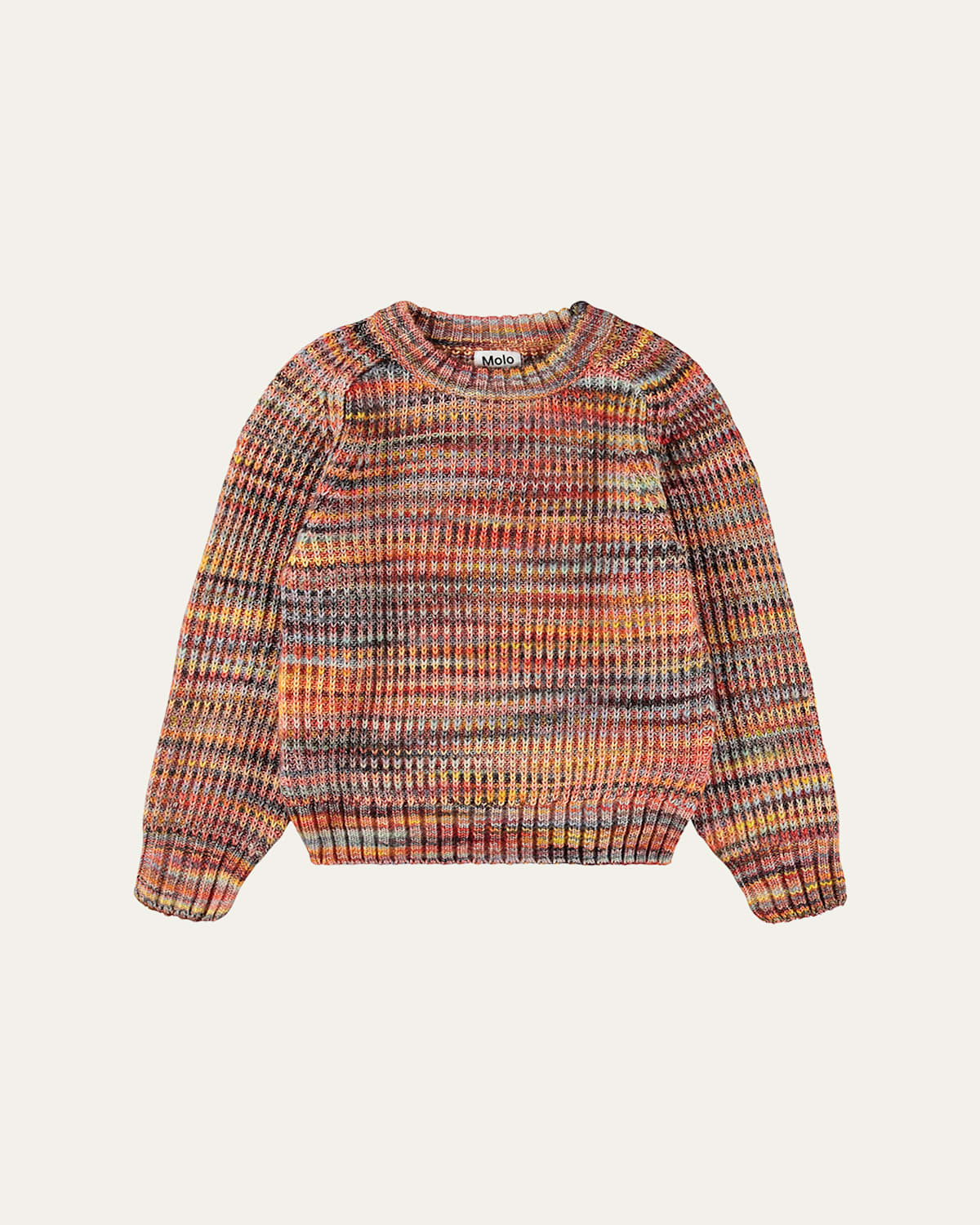 Molo Boy's Bosse Space-dyed Sweater In Multi