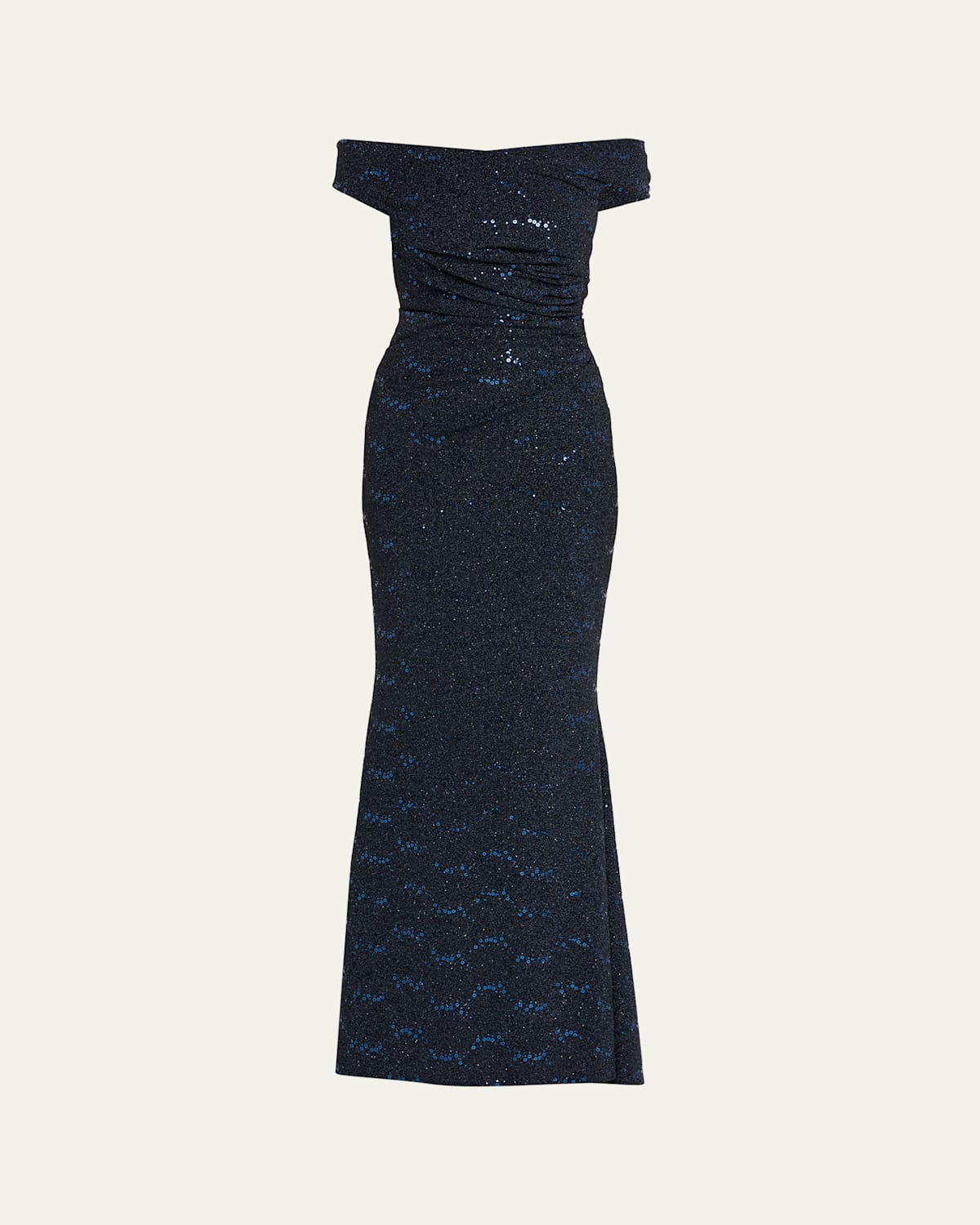 Stardust Jersey Off-The-Shoulder Gown