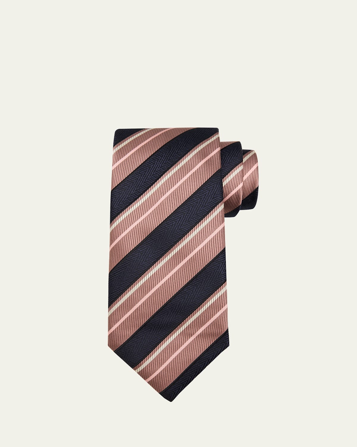 Brioni Men 's Silk and Cotton Regimental Stripe Tie