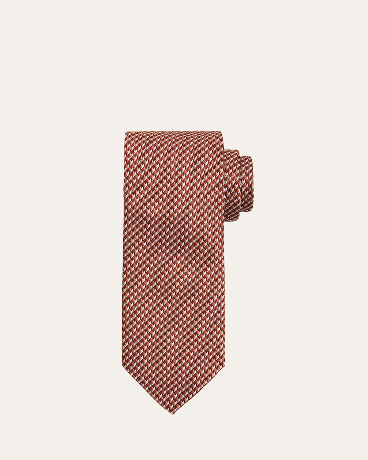 Brioni Men 's Geometric Check Silk Tie