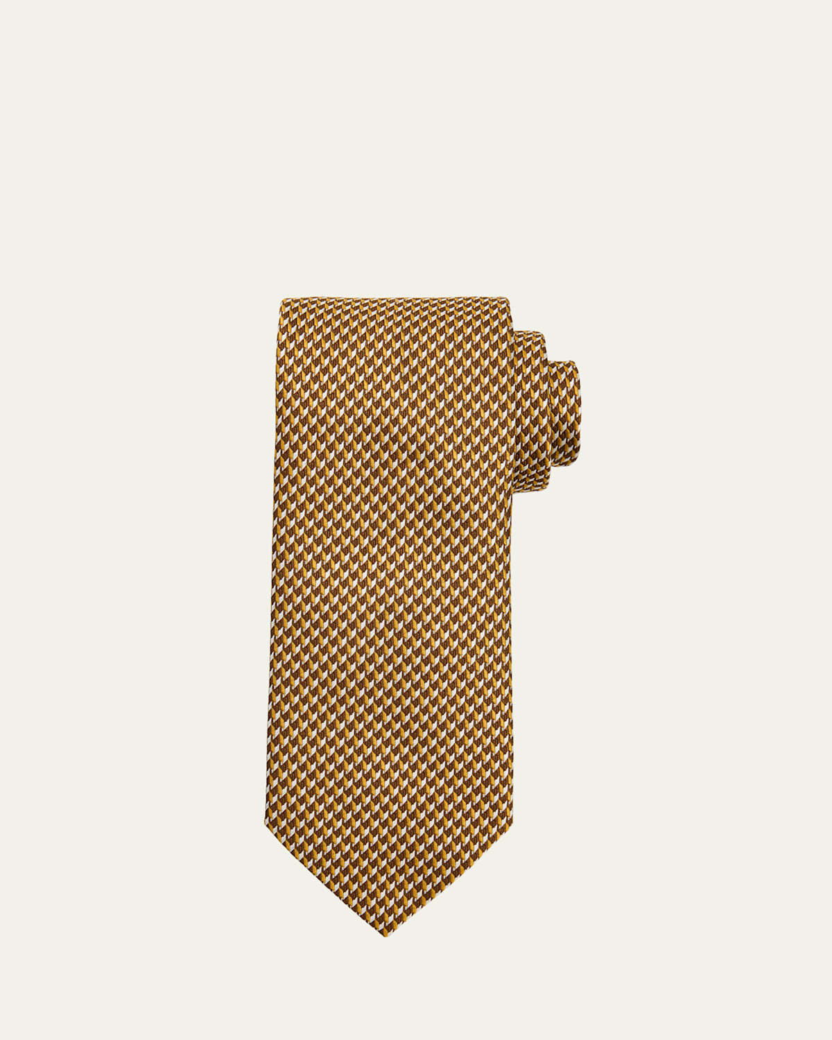 Brioni Men's Geometric Check Silk Tie | Thumbnail 4 Brioni Men's Geometric Check Silk Tie | Thumbnail 4