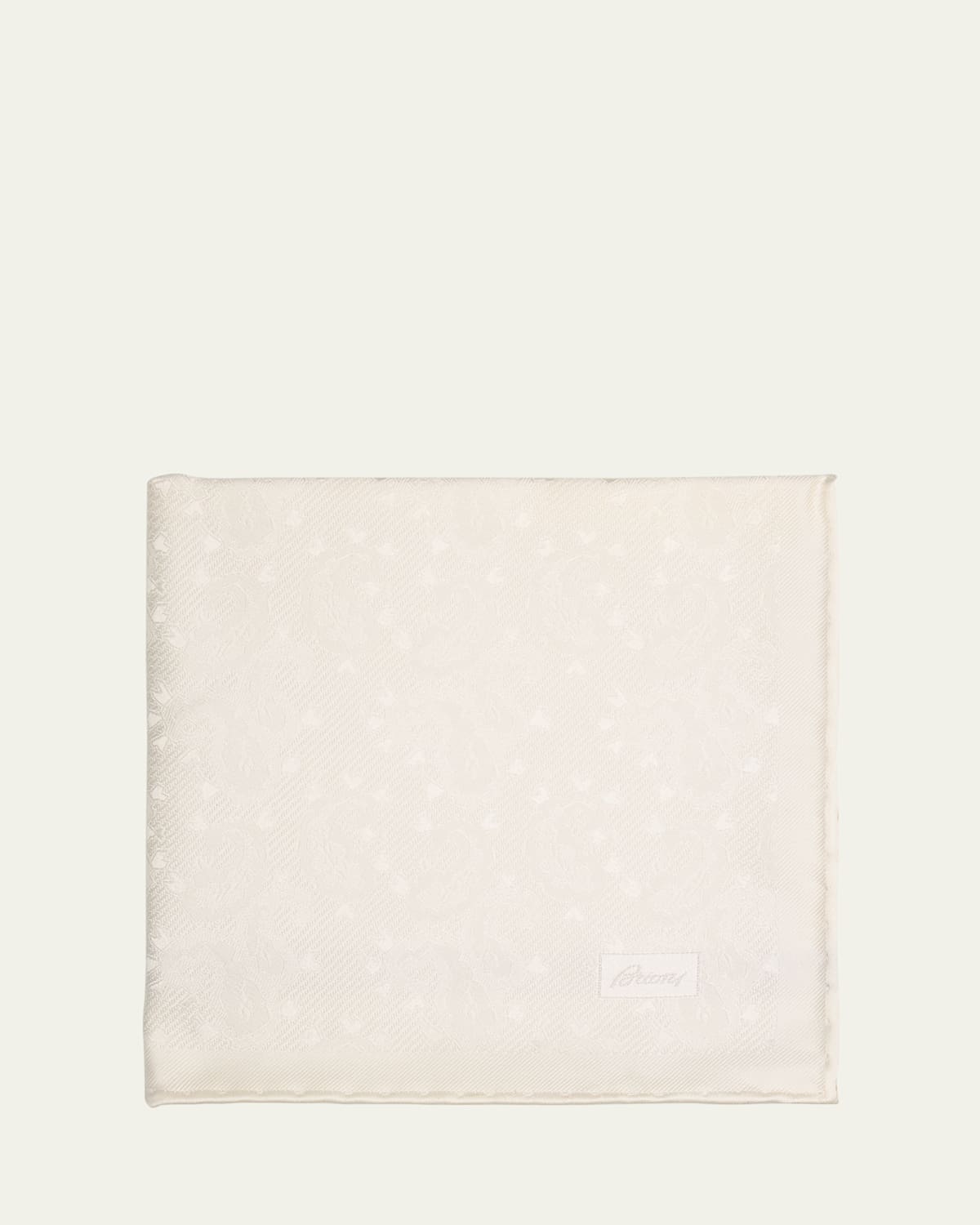 Men's Solid Paisley Jacquard Silk Pocket Square