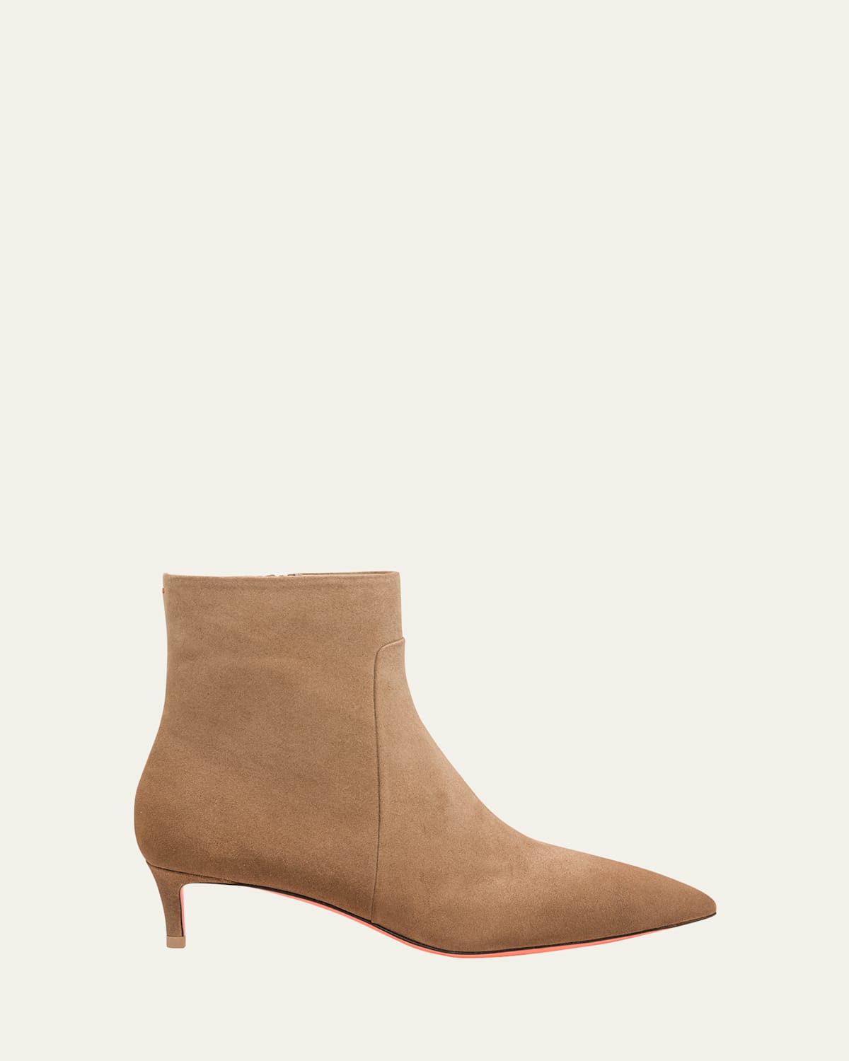 Santoni Suede Kitten Heel Ankle Booties