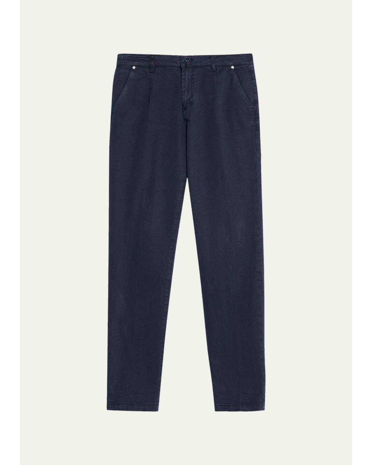 Men'S Straight Fit Flat-Front Pants
