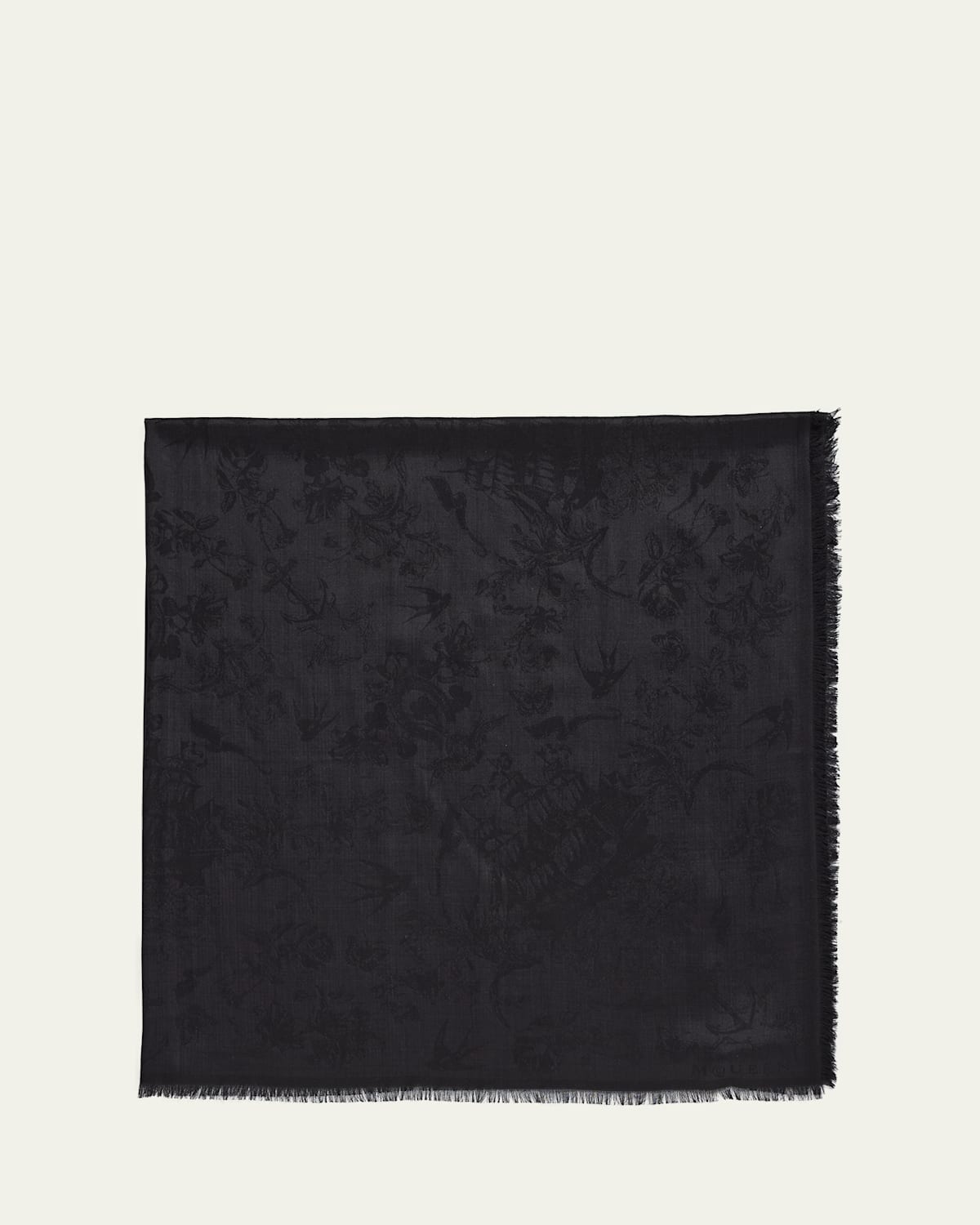 Alexander Mcqueen Sailor Tattoo Wool & Silk Shawl