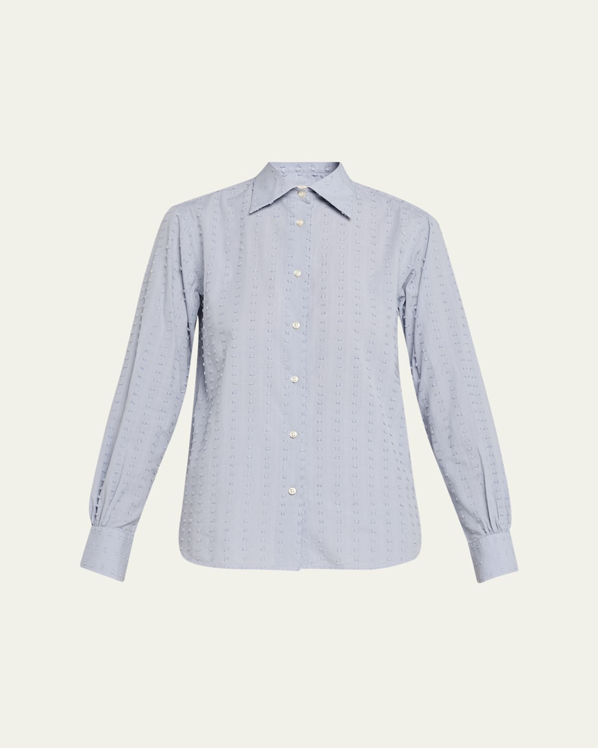 Ella Long-Sleeve Textured Japanese Cotton Shirt