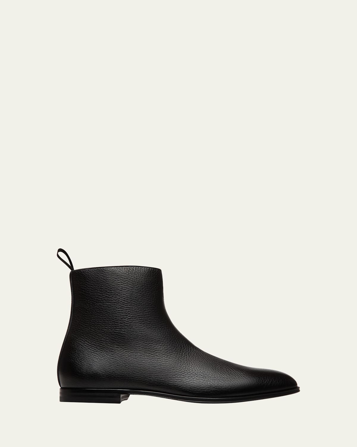 Bally Men's Wently Grainy Leather Side-zip Ankle Boots In Black