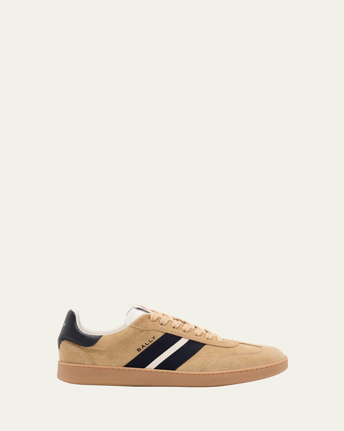 Bally Men's Retro Crest Suede Low-top Sneakers In Multi