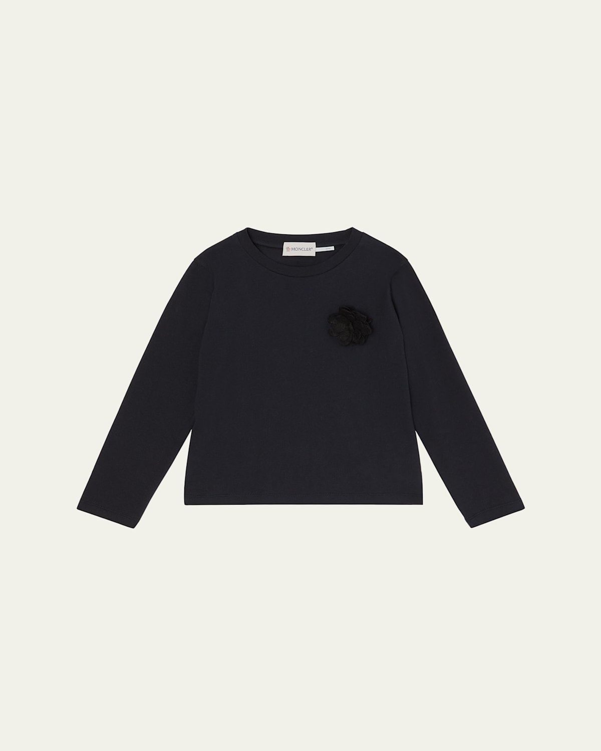 Moncler Kids' Girl's 3d Flower Long-sleeve T-shirt