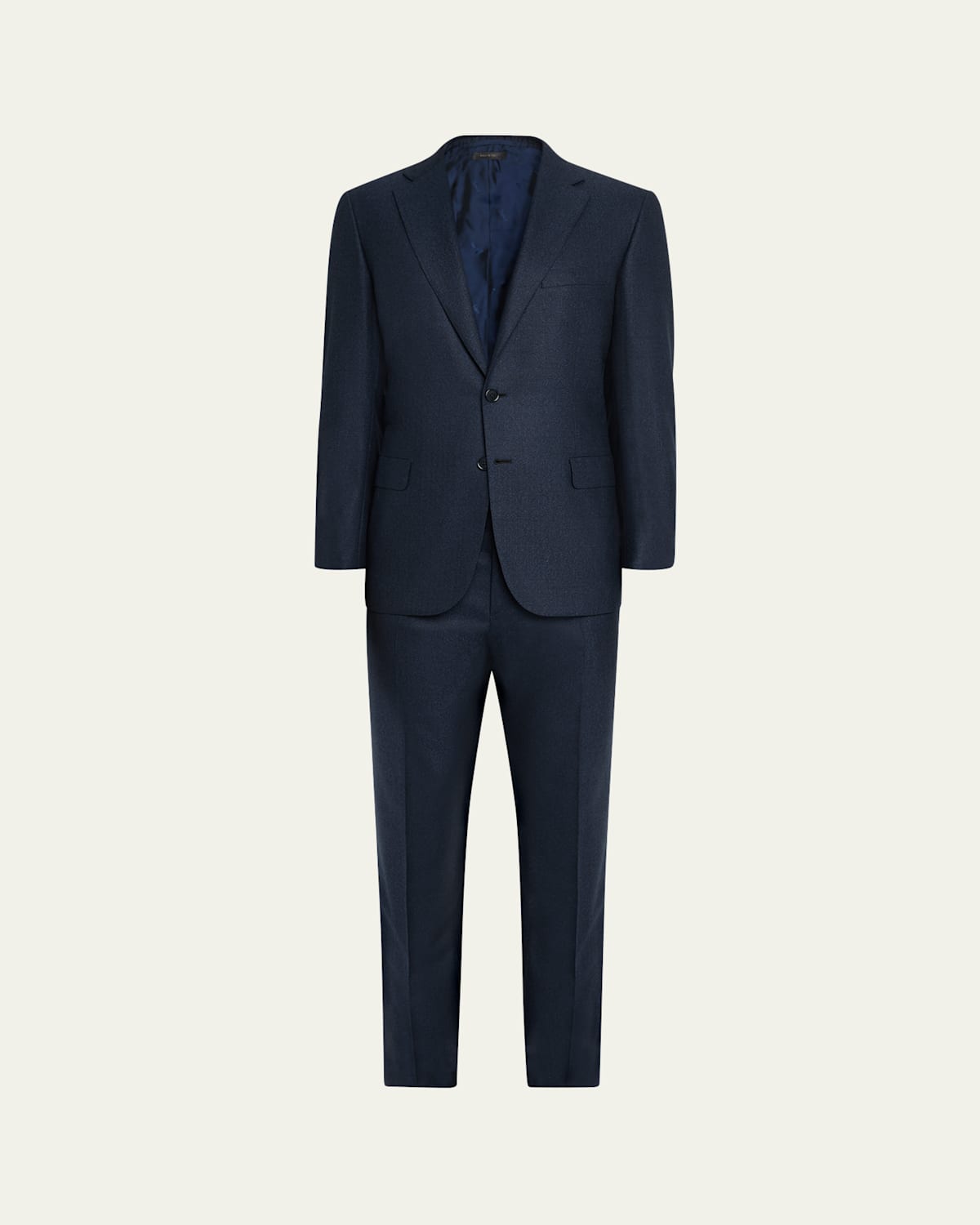 Men's Herringbone Wool Classic Fit Two-Piece Suit