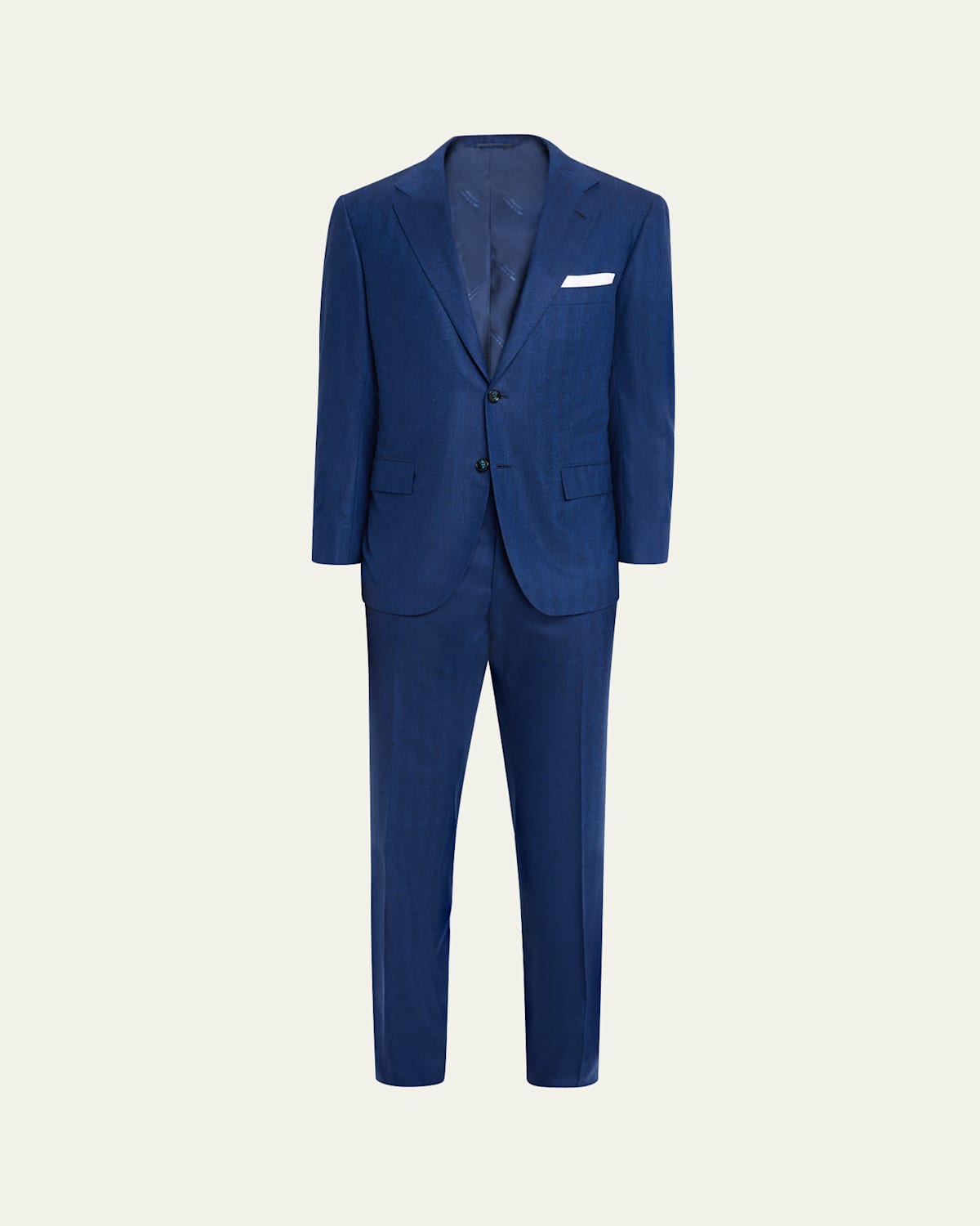 Men's Wool and Cashmere Ticweave Two-Piece Suit