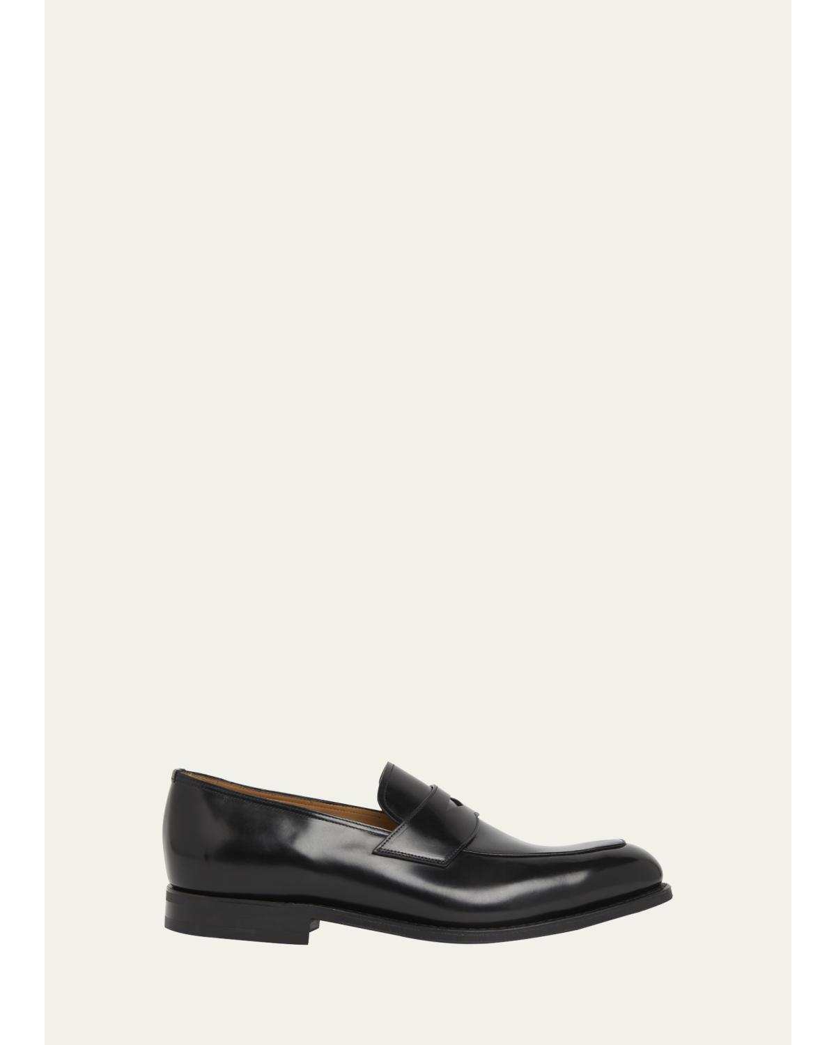 Men'S Hertford Leather Rubber-Sole Penny Loafers