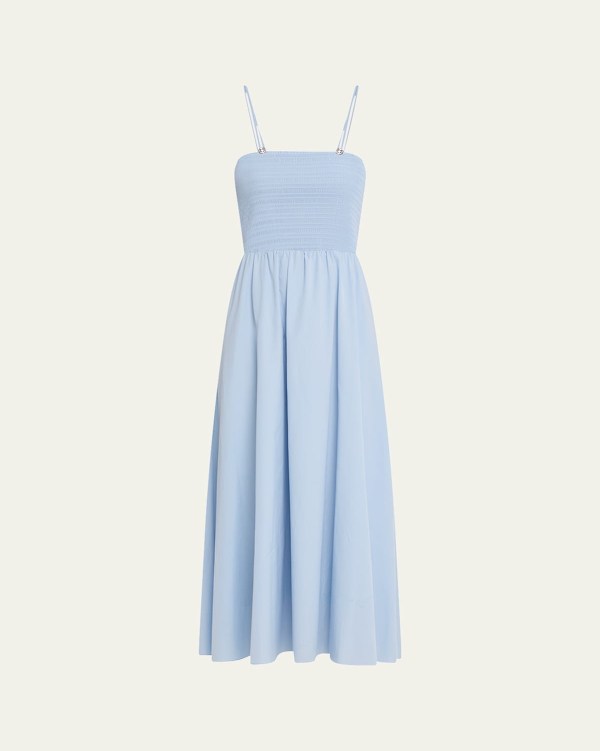 Rag & Bone Hallie Poplin Midi Dress In Blue