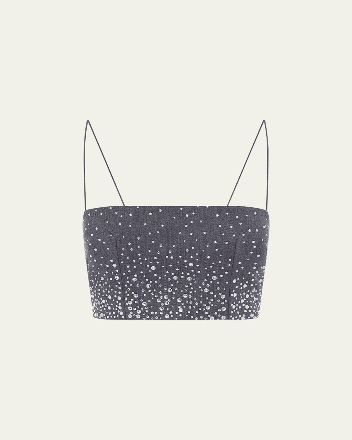 Alex Perry Degrade Crystal Suiting Crop Top In Gray