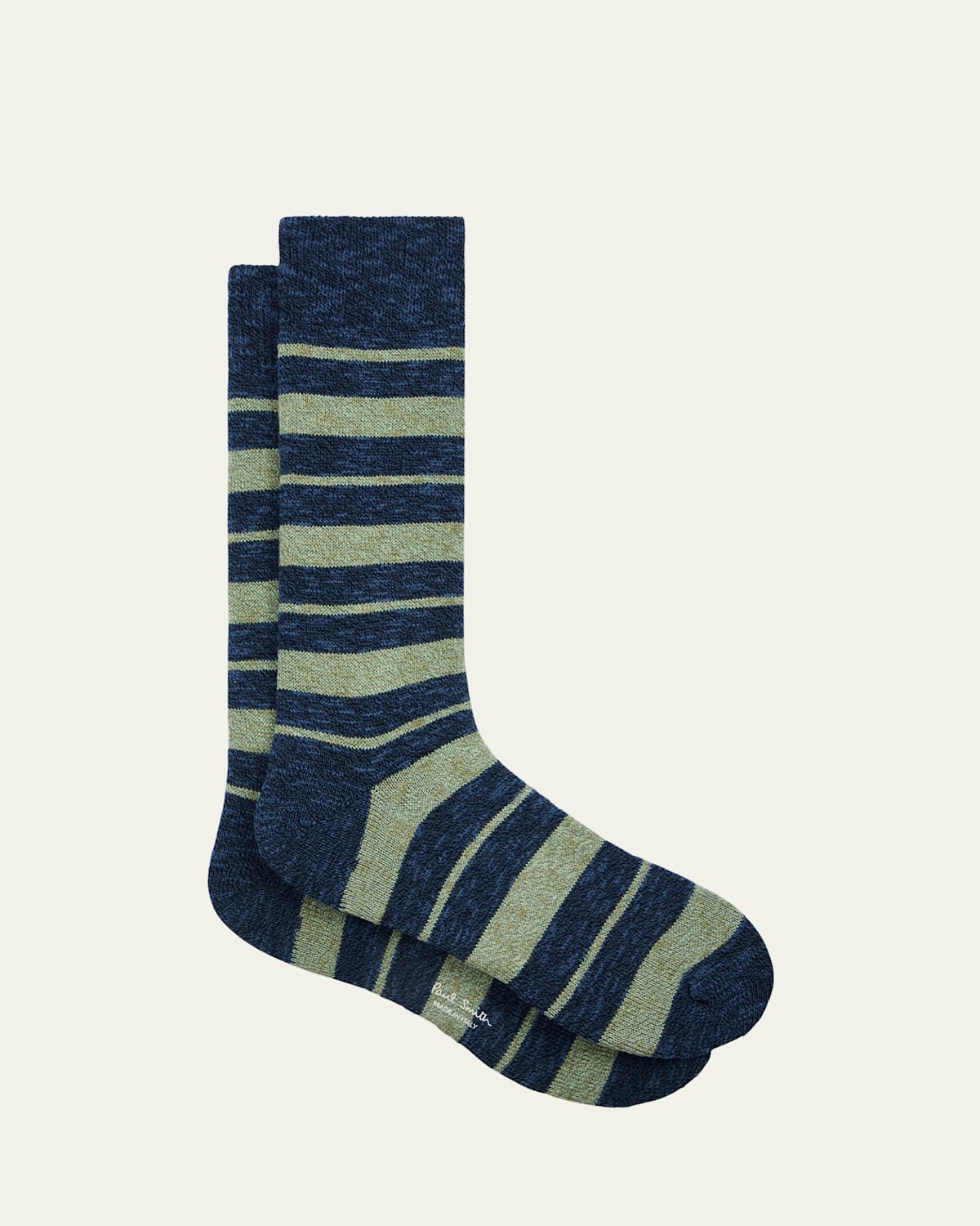 Paul Smith Dark Blue Fleck Stripe Socks