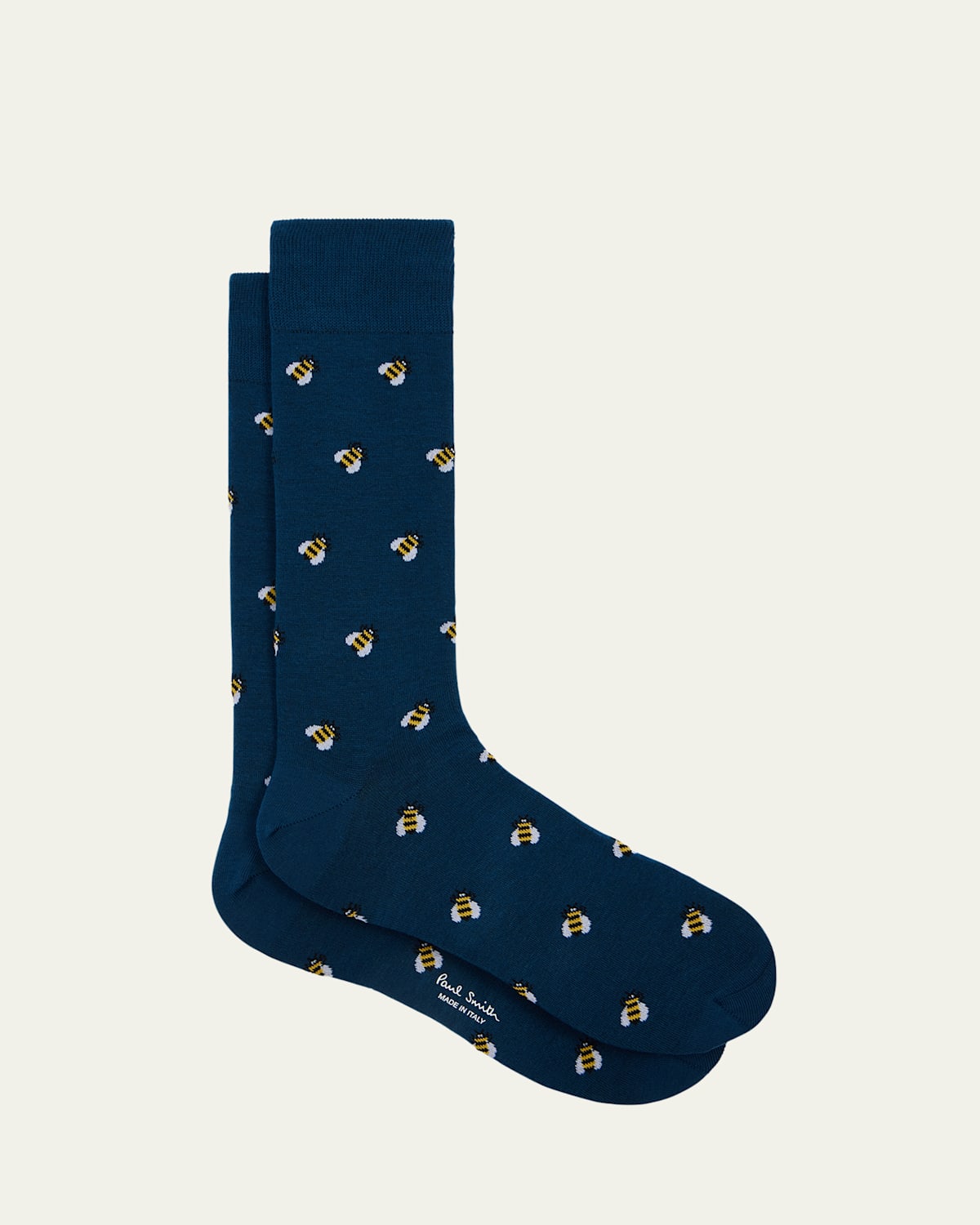 Paul Smith Navy 'bee' Pattern Socks Blue