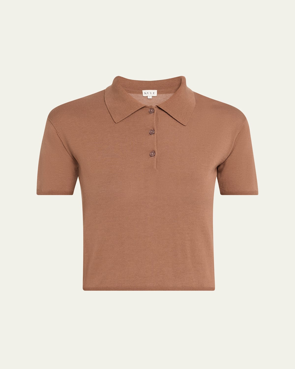 Kule The Farley Cotton-silk Polo In Brown
