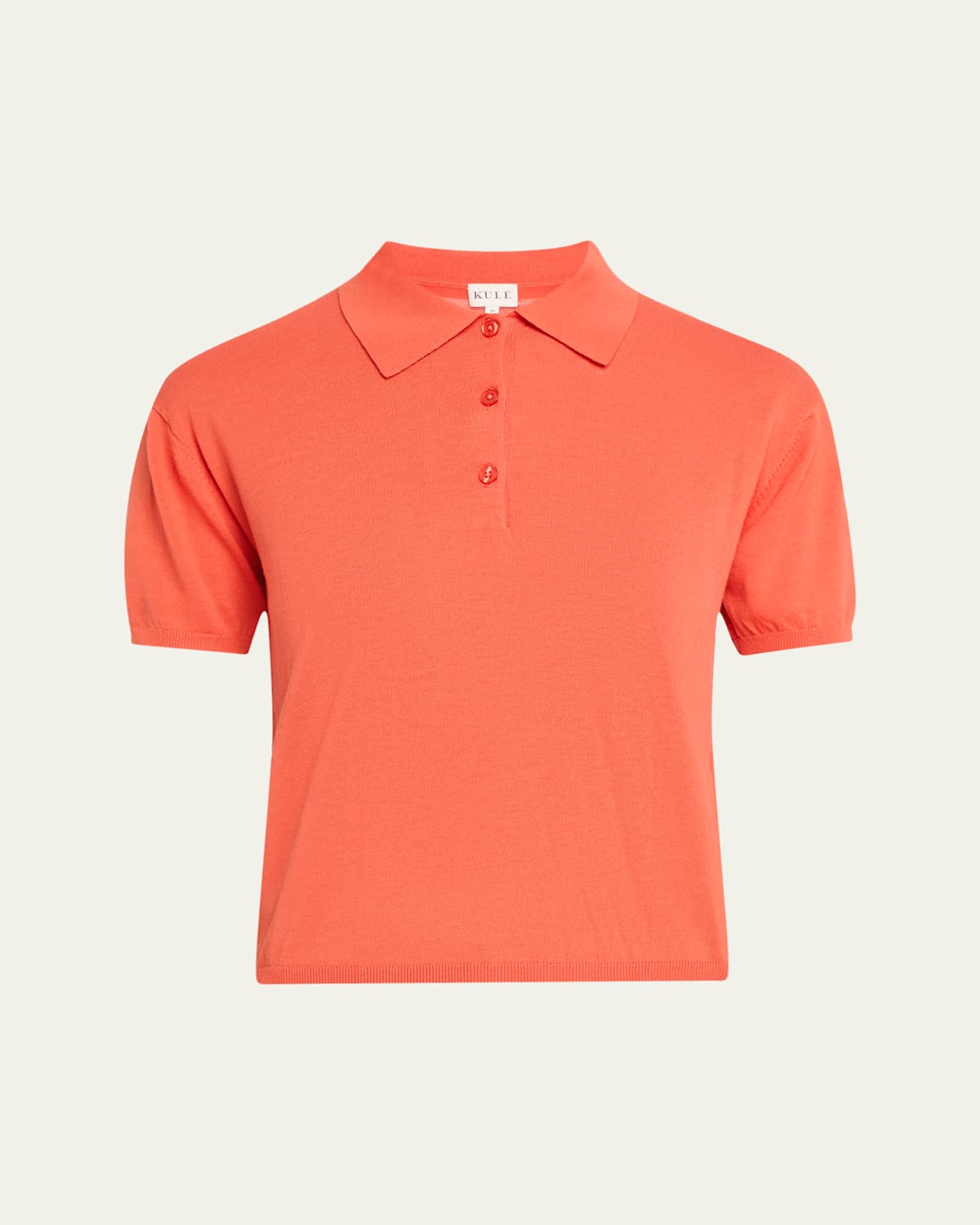 Kule The Farley Cotton-silk Polo In Orange