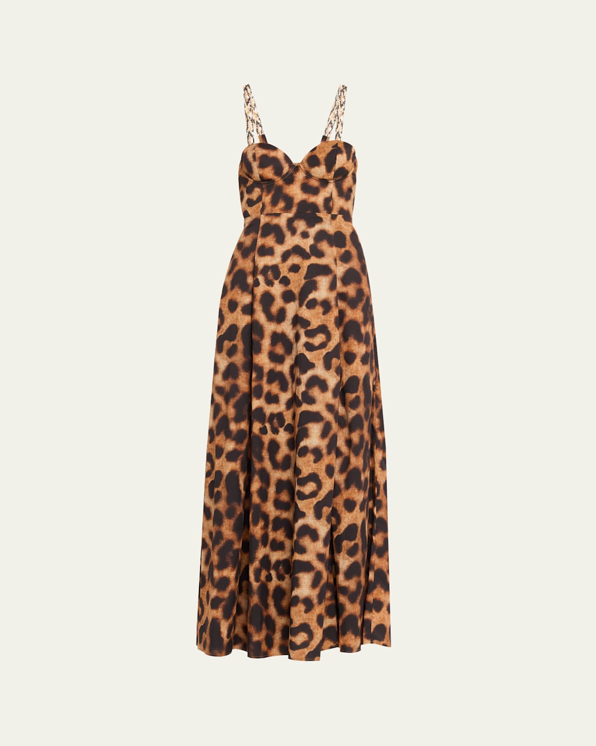 L'agence Sutton Beaded Strap Maxi Dress