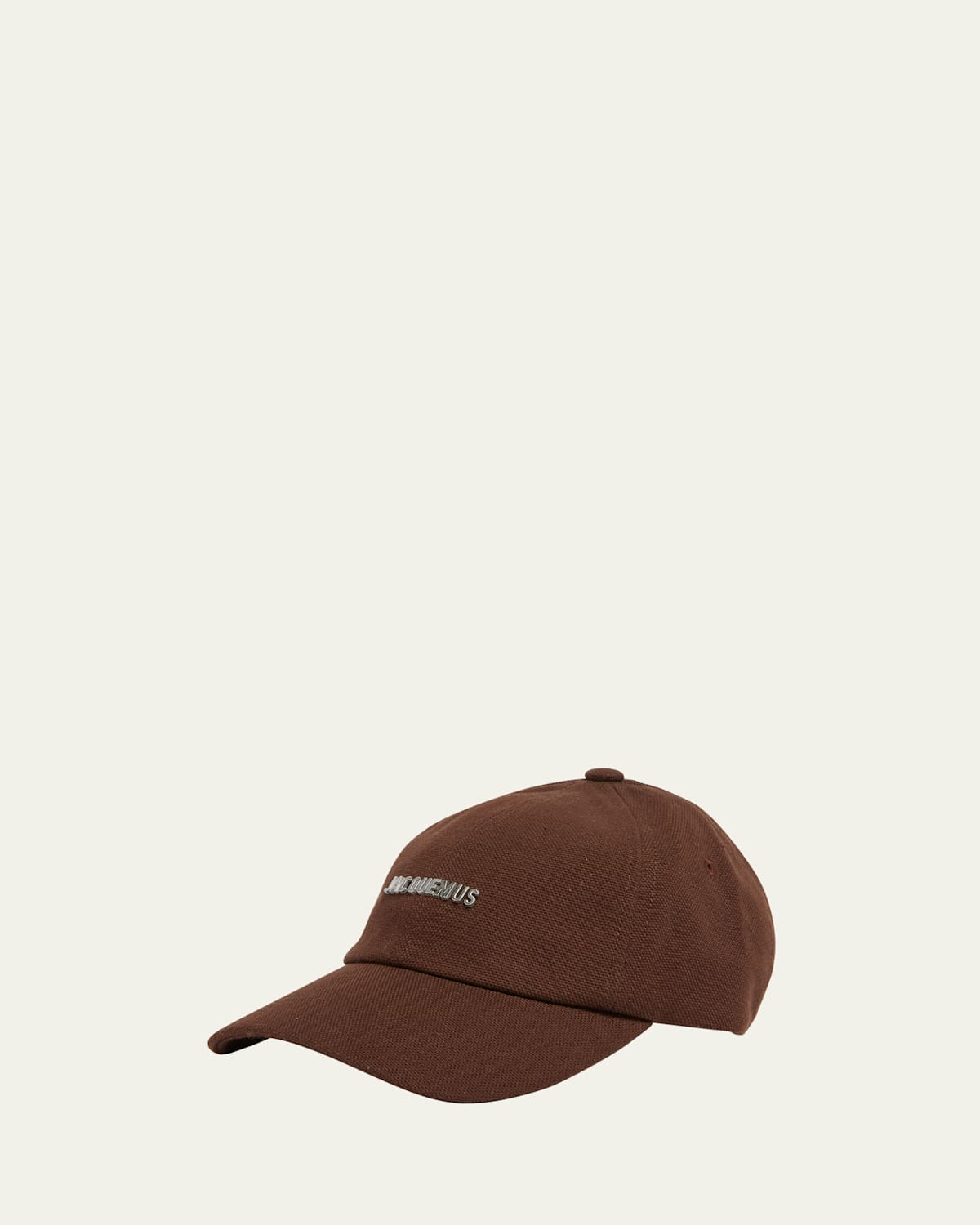 Jacquemus Men Logo Motif Baseball Cap In Brown