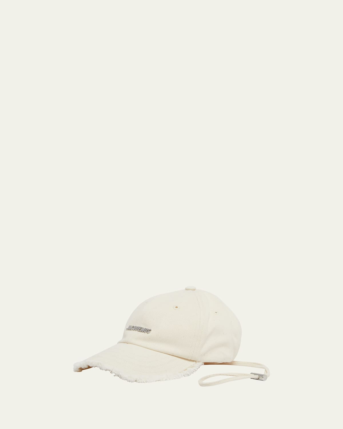 Jacquemus Men's The Artichaut Fringe Baseball Cap In Black