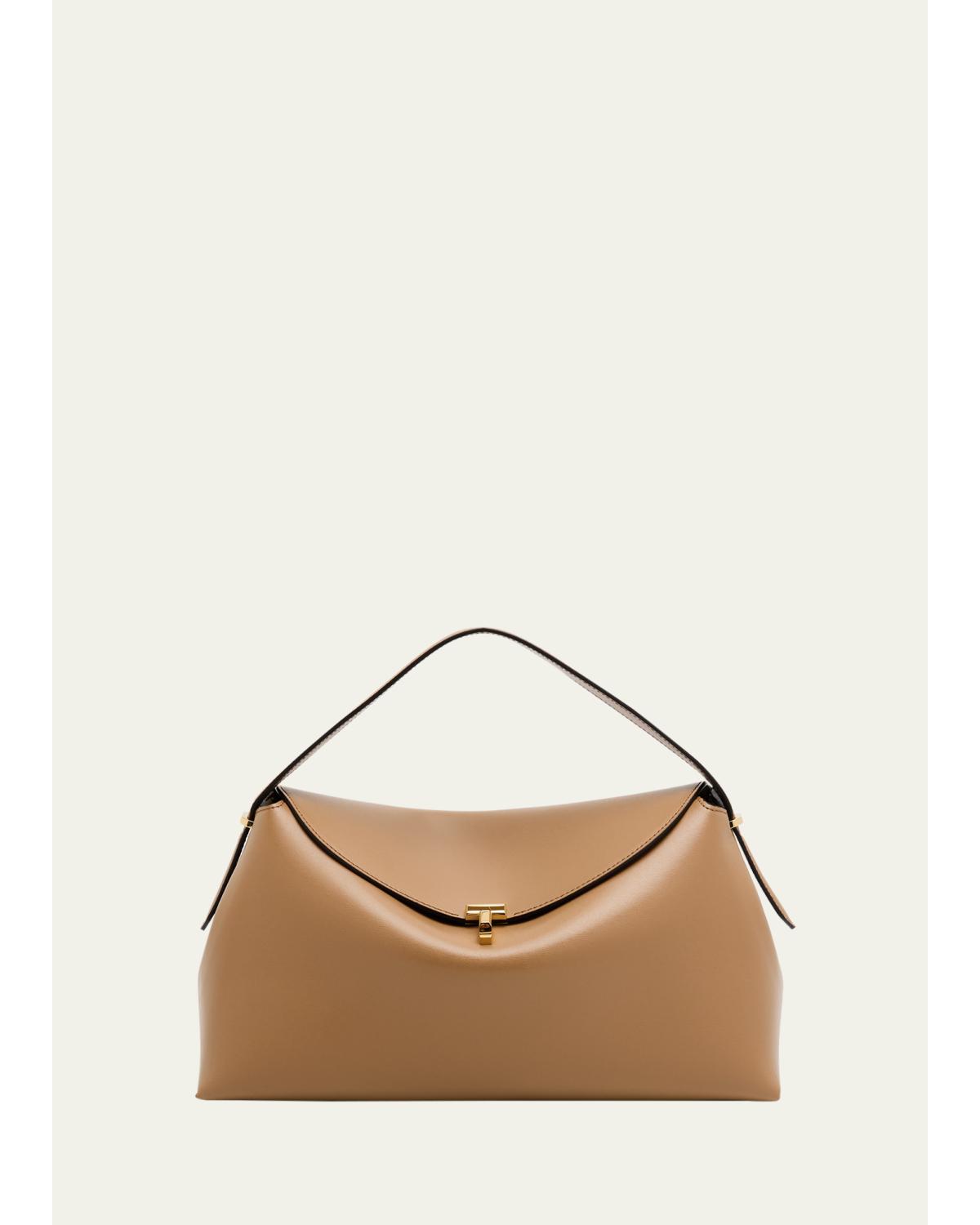 T-Lock Leather Top-Handle Bag