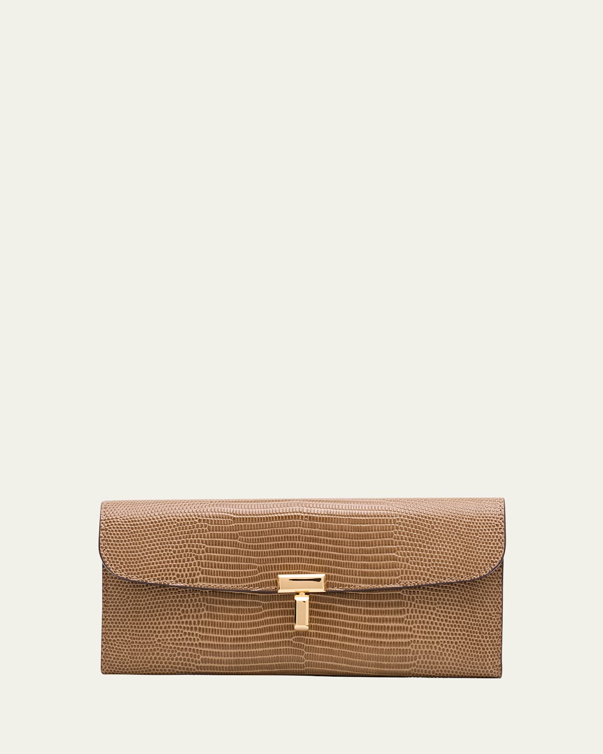 Totême T-lock Lizard-embossed Leather Wallet