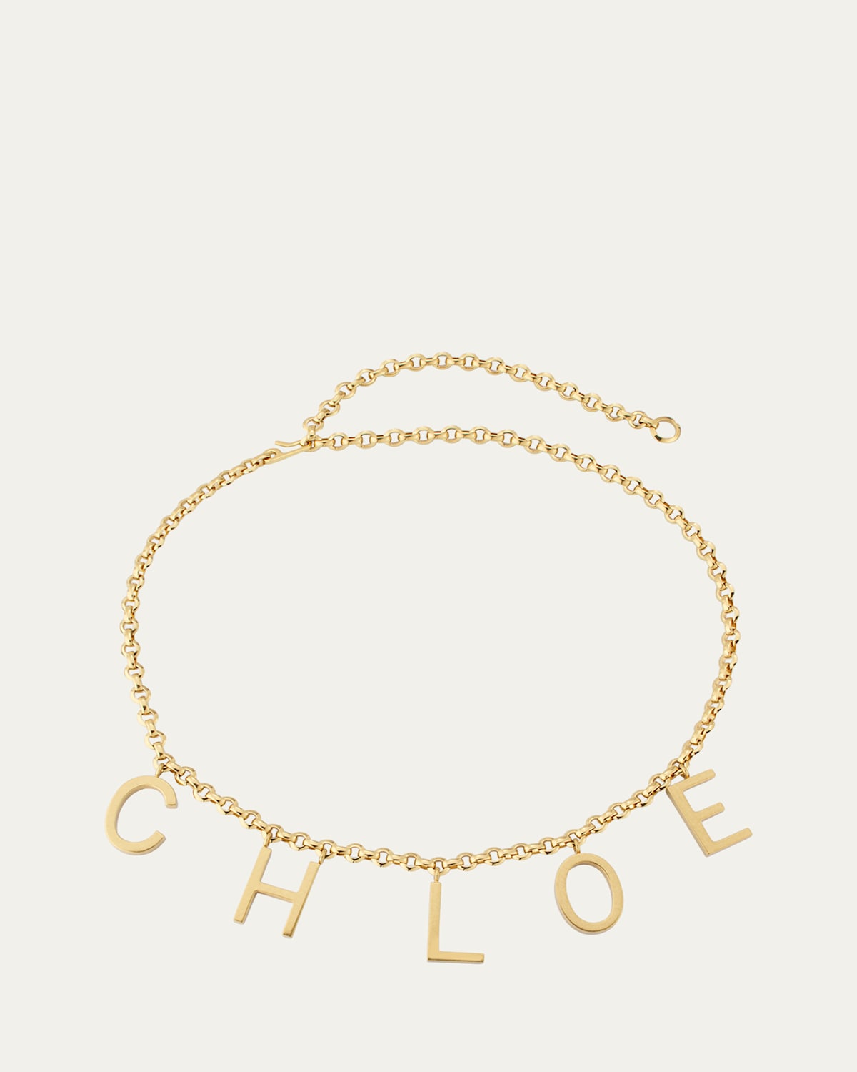 Chloé Logo Letters Belt In Brown