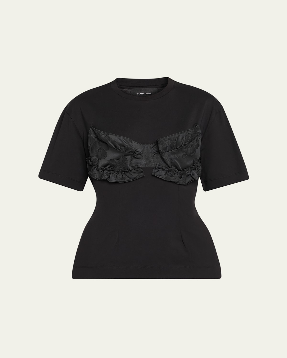 Patchwork Frill Bust Detail T-Shirt