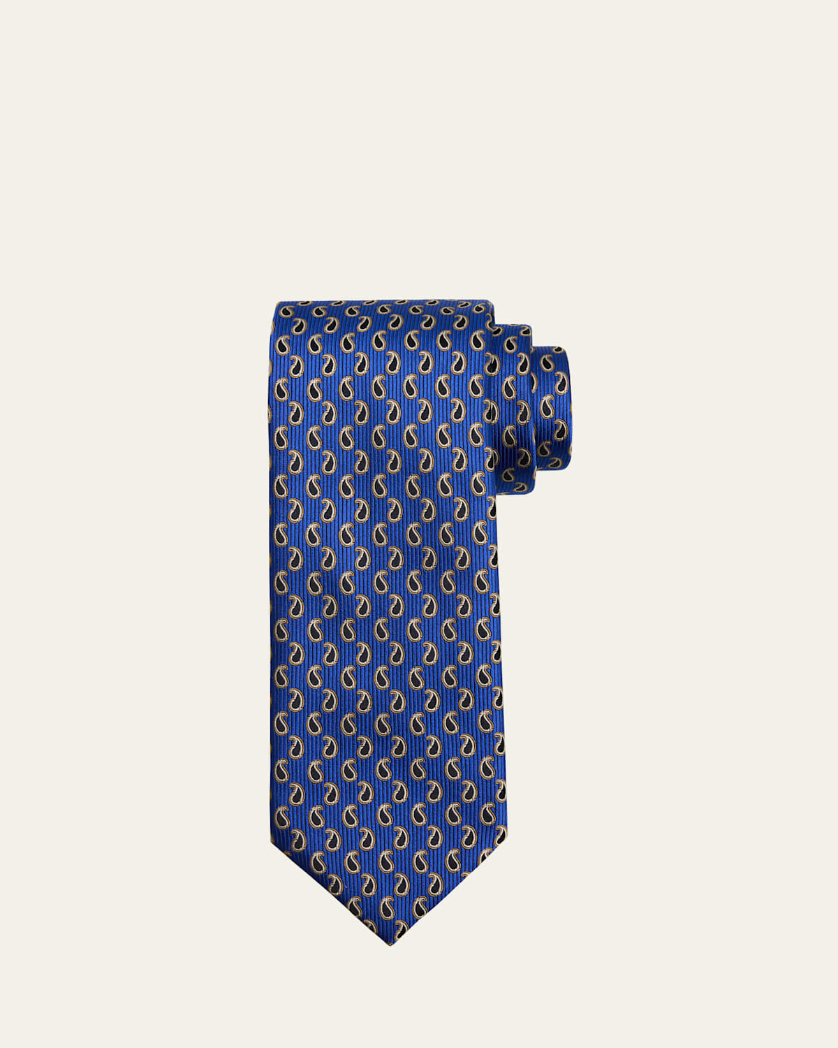 Brioni Men's Micro-Paisley Jacquard Silk Tie