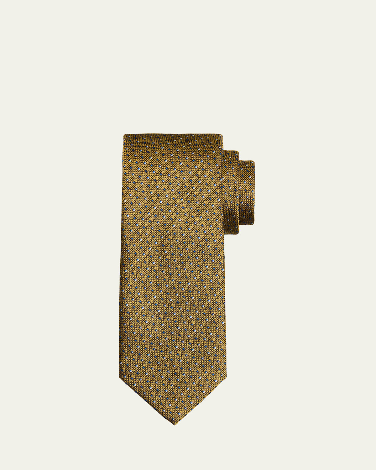 Men's Dotted Micro-Woven Silk Tie