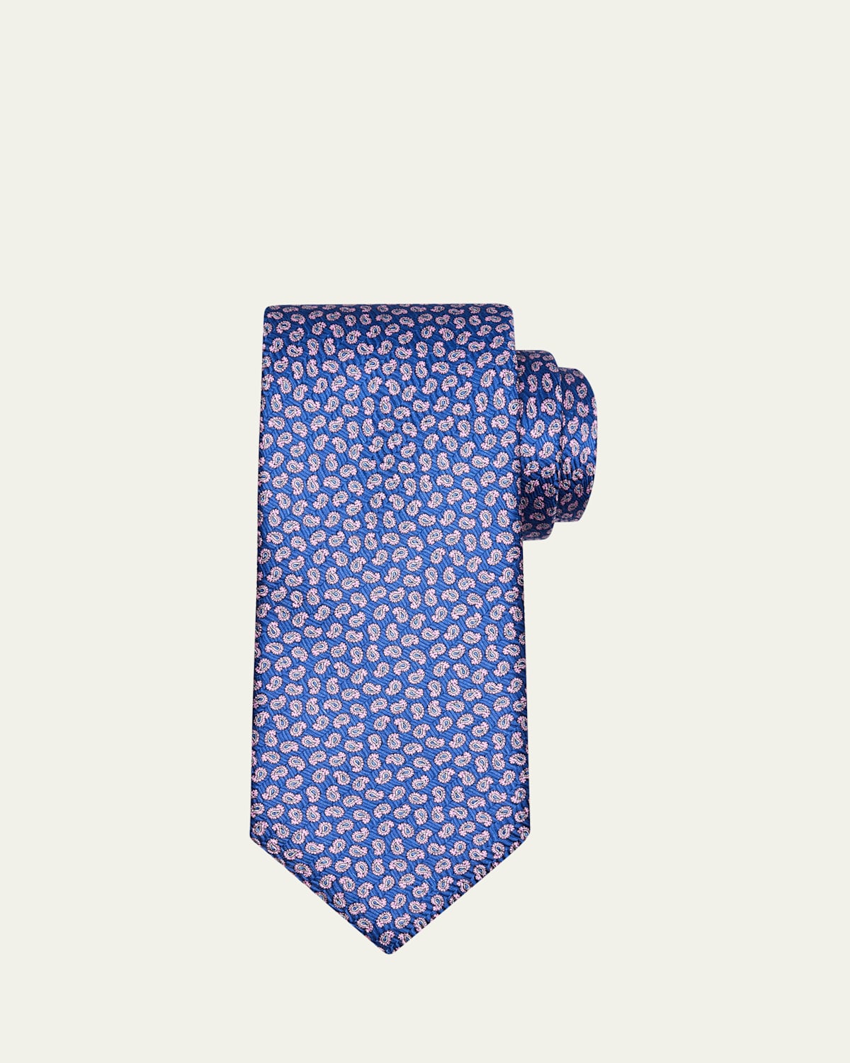 Men's Micro-Paisley Silk Tie