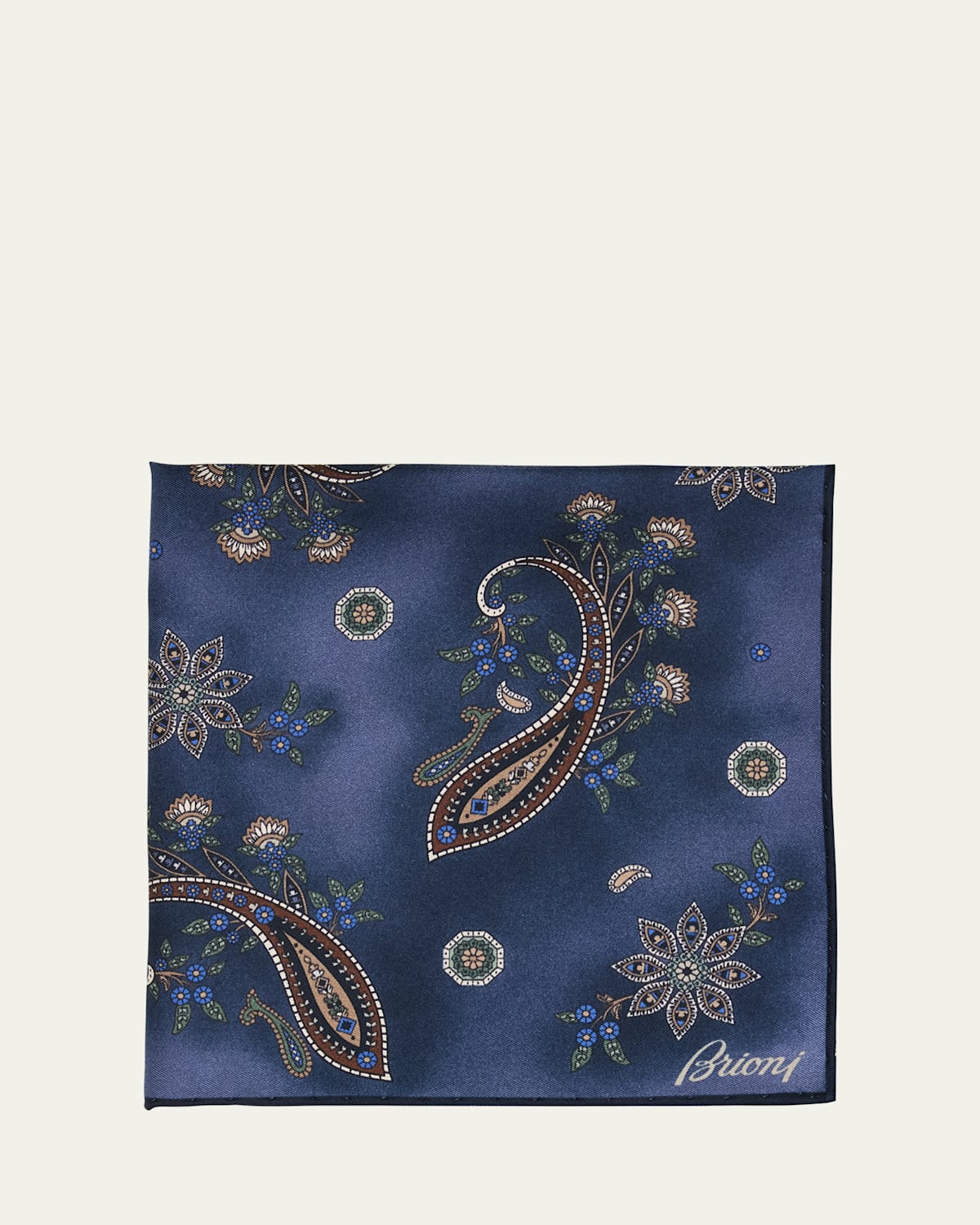 Men's Floral Paisley Silk Pocket Square