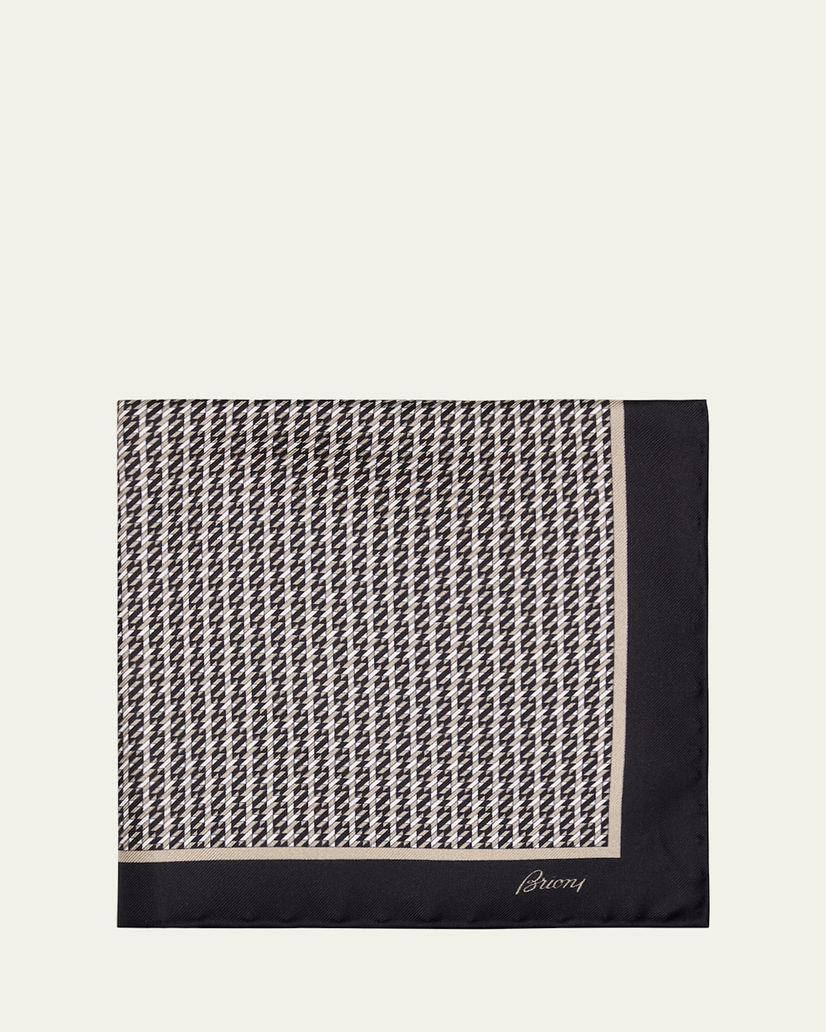 Men's Geometric Zig-Zag Silk Pocket Square