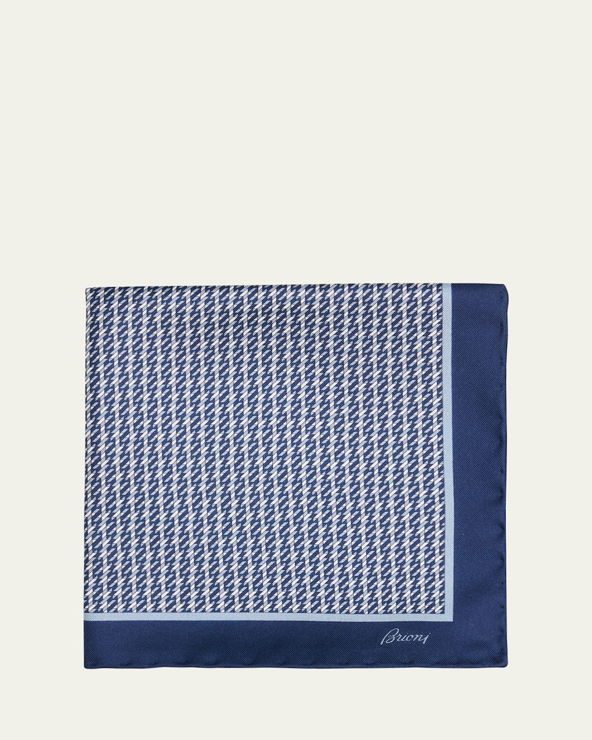 Men's Geometric Zig-Zag Silk Pocket Square