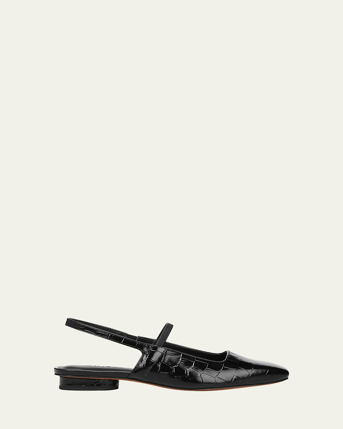 Vince Venice Croc-embossed Leather Slingback Flats In Multi
