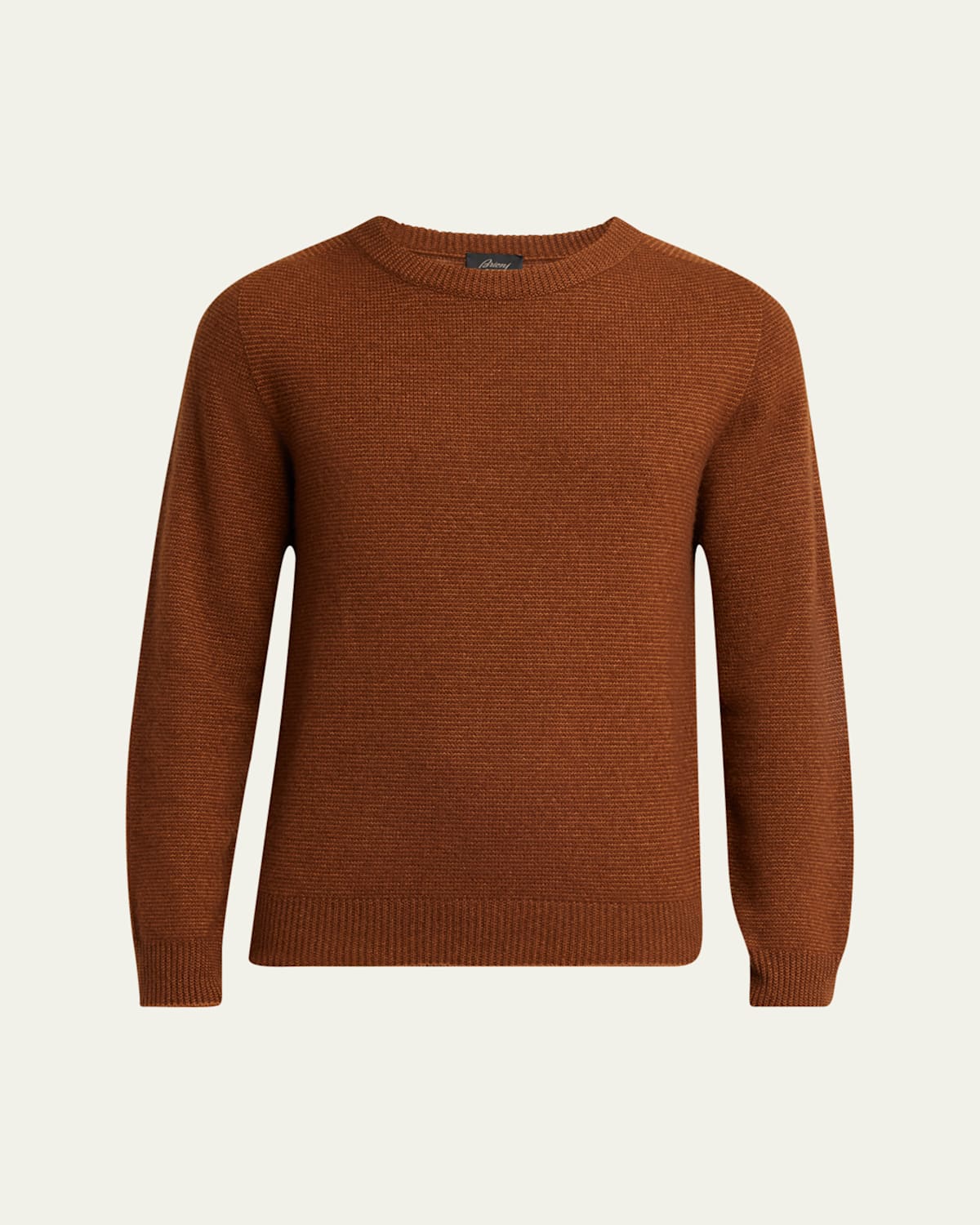 Brioni Men's Cashmere And Silk Knit Crewneck Sweater In Brown
