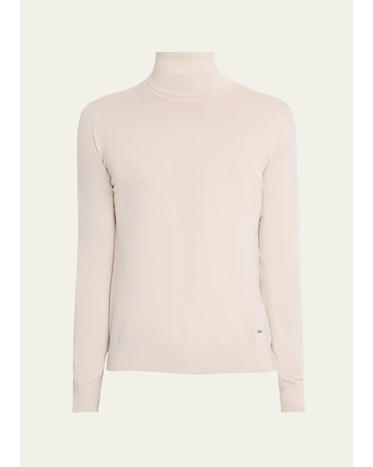 Men's Cashmere and Silk Slim Turtleneck Sweater