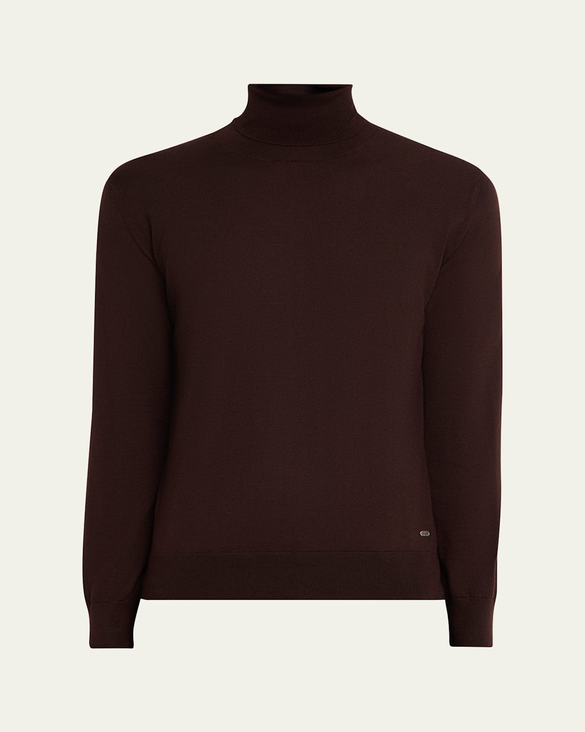 Brioni Men's Cashmere And Silk Slim Turtleneck Sweater In Brown