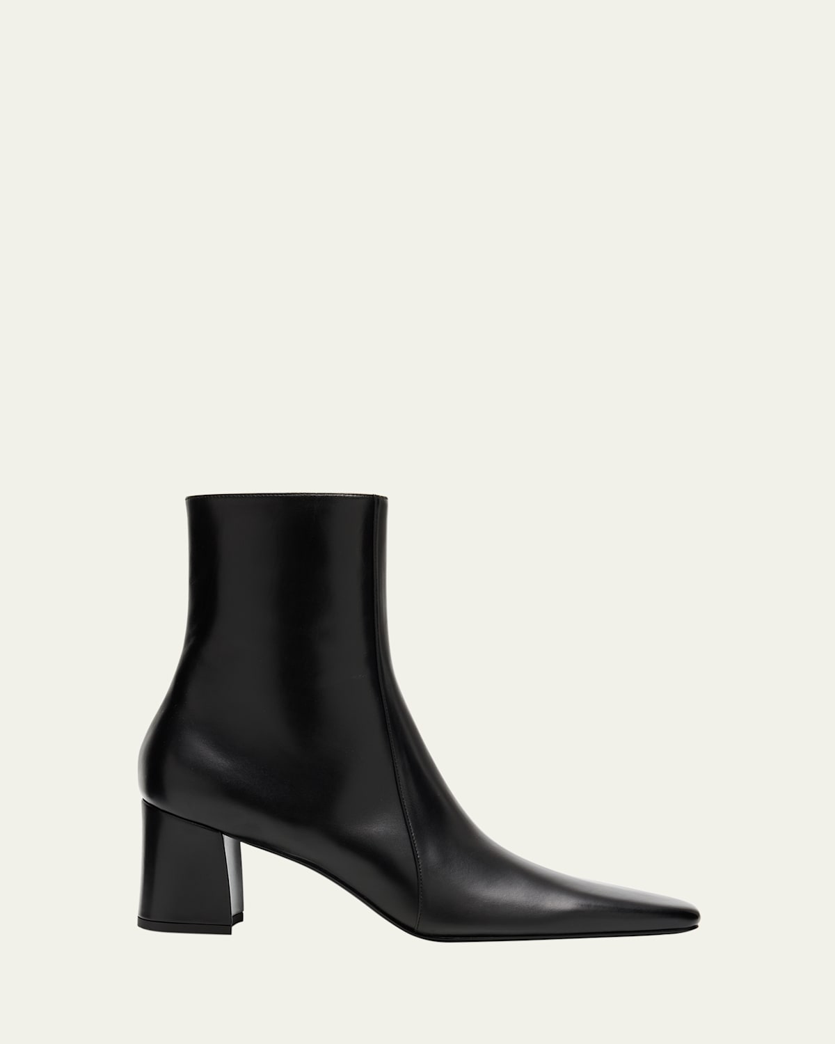 Saint Laurent Rainer 75 Patent Leather Ankle Boots In Black