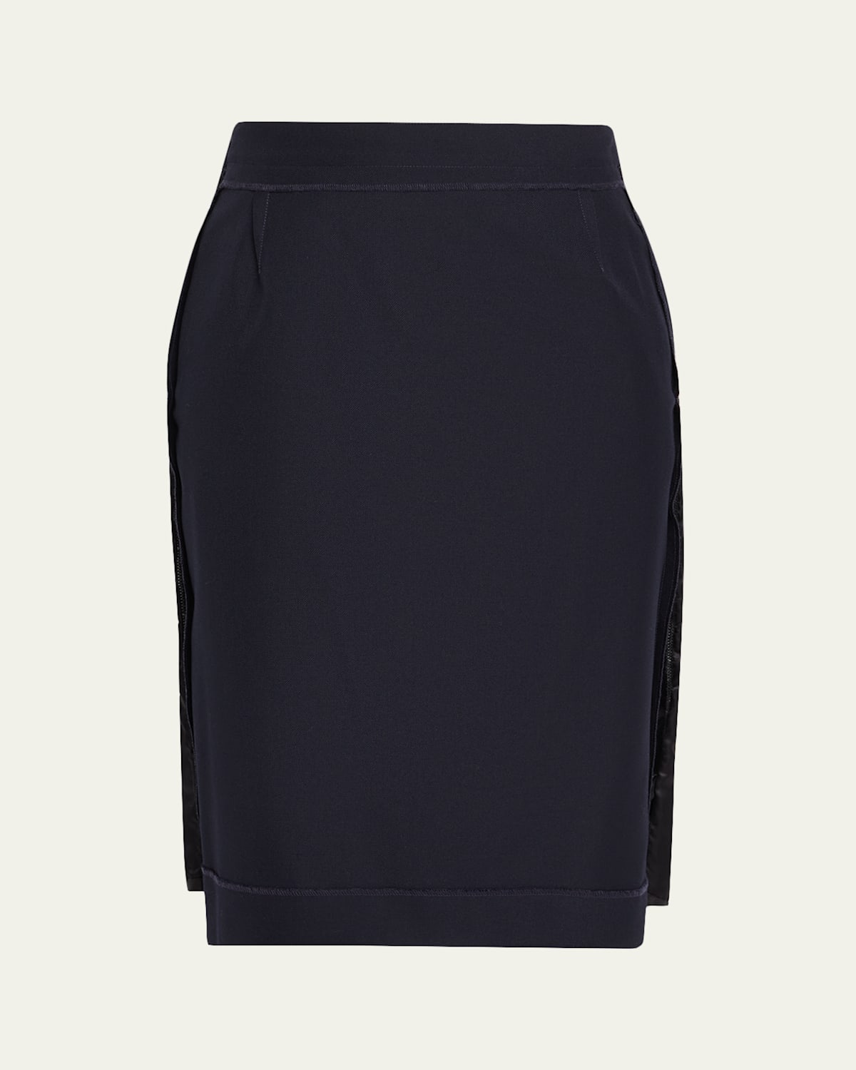 Maison Margiela Inside-out Midi Pencil Skirt In Blue