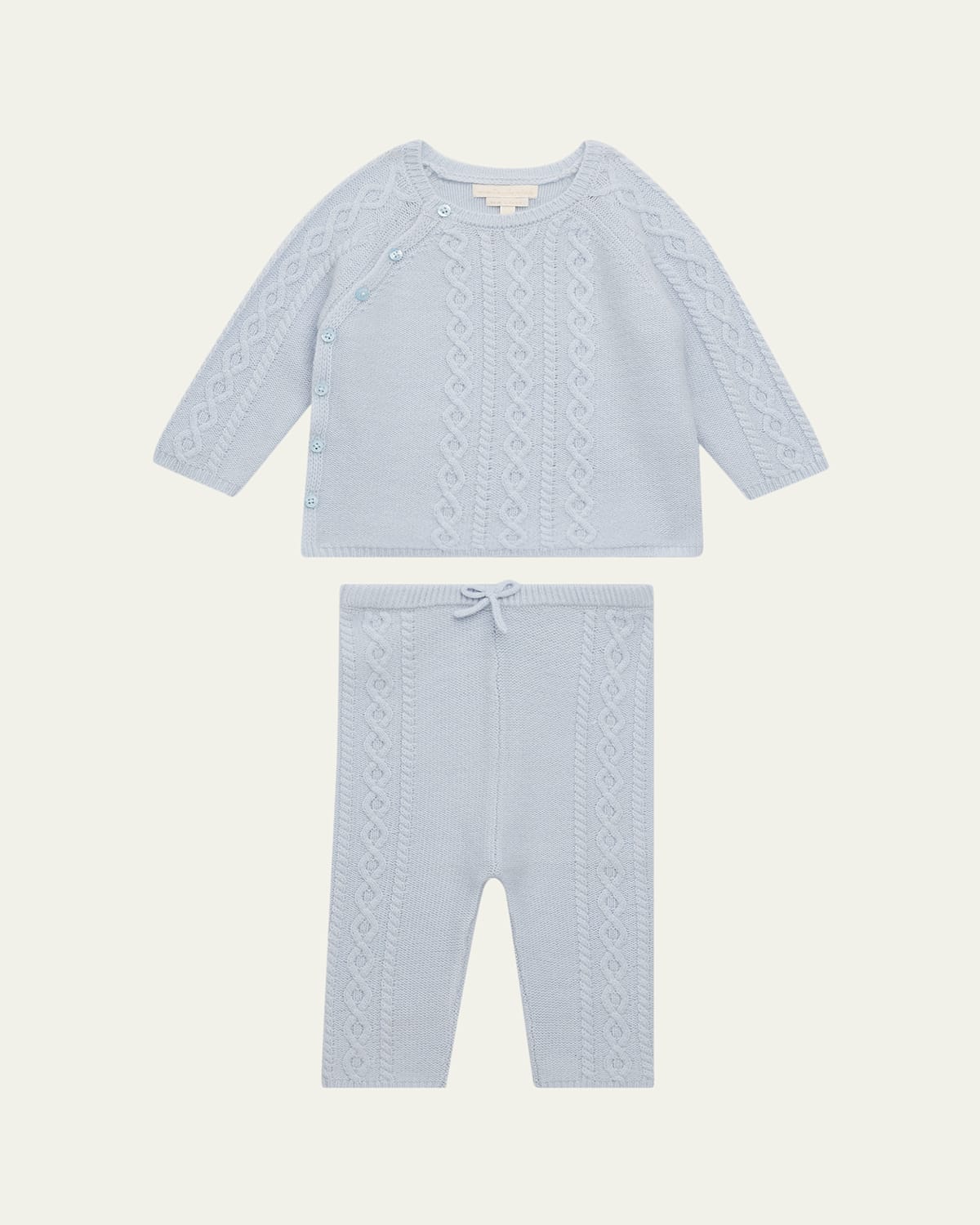 Bowen Cable-Knit Cardigan & Leggings Set, Size 3M-24M