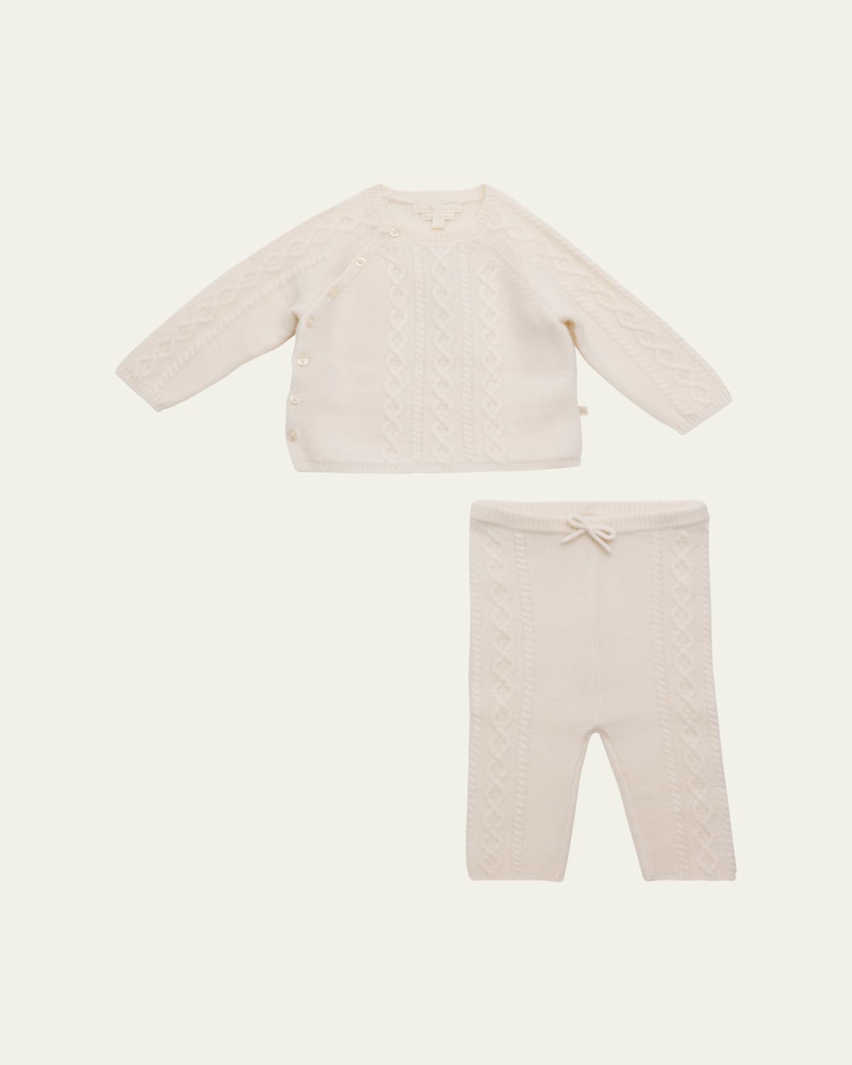 Bowen Cable-Knit Cardigan & Leggings Set, Size 3M-24M