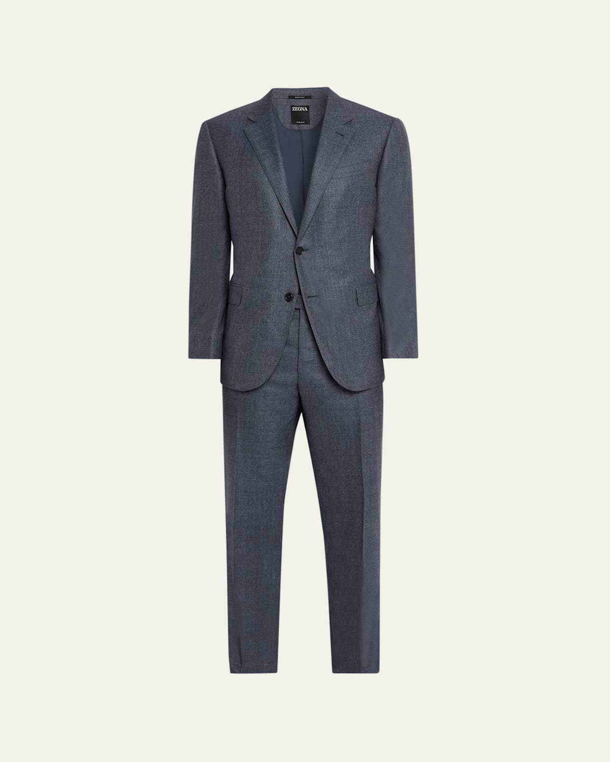 Men's Wool Tonal Plaid Two-Piece Suit