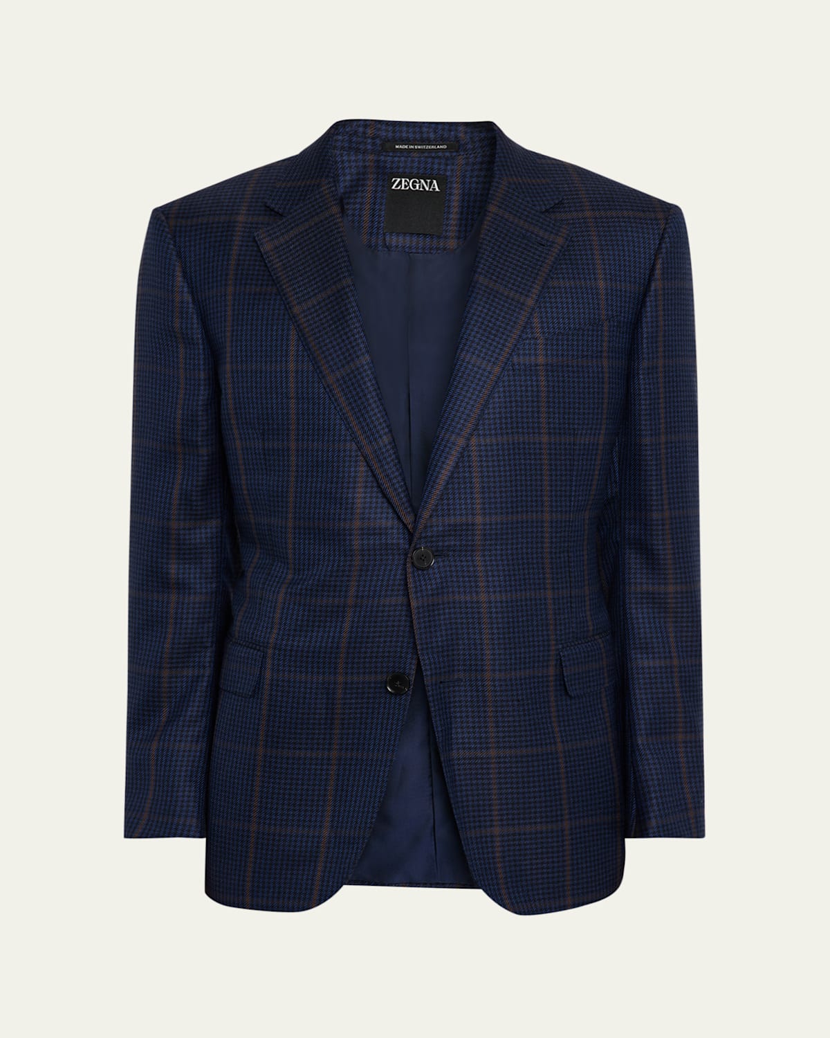 Men's Cashmere and Silk Houndstooth Check Sport Coat