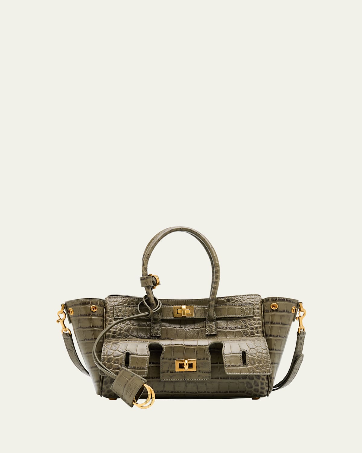 Bel Air Mini Croc-Embossed Leather Crossbody Bag