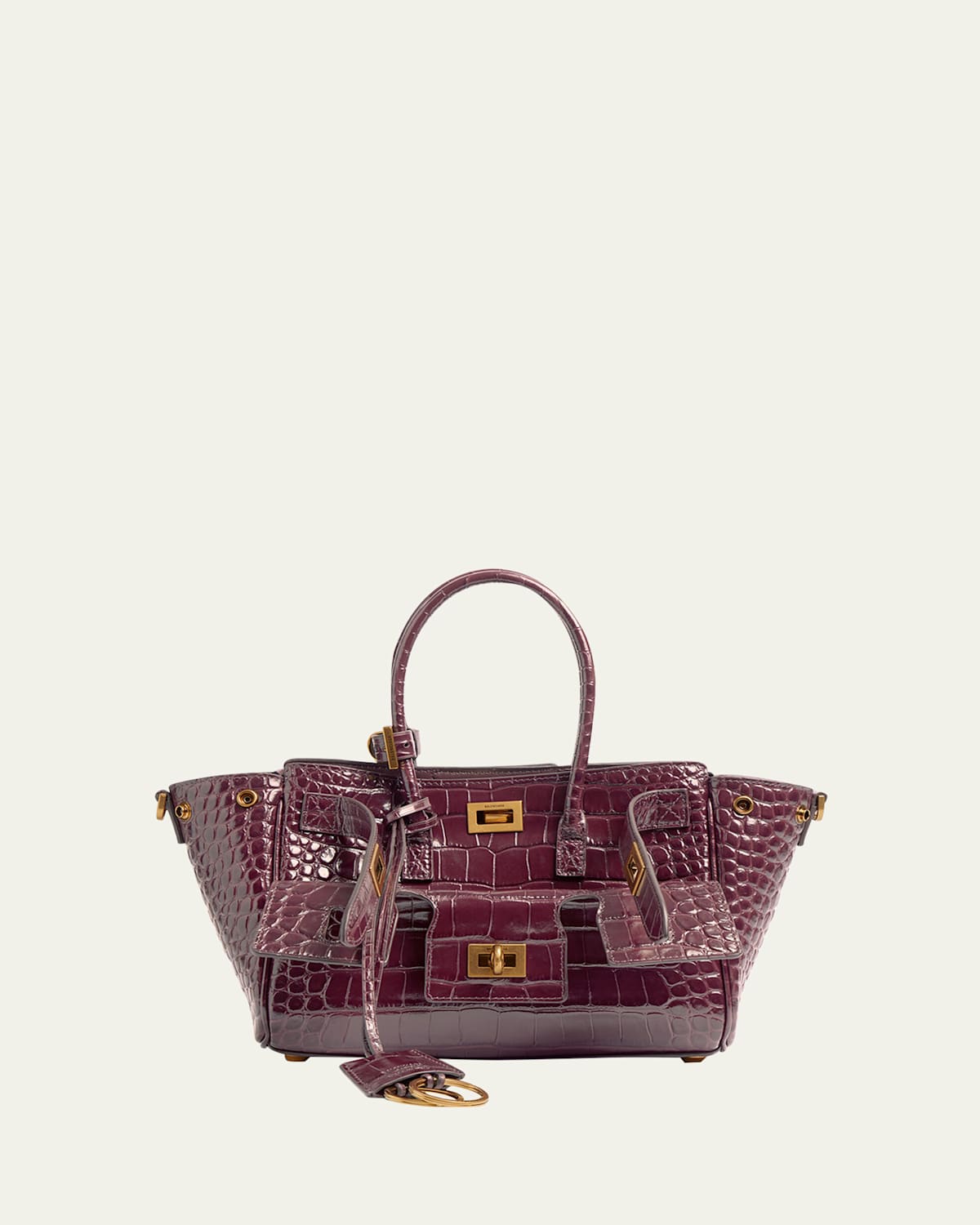 Bel Air Mini Croc-Embossed Leather Crossbody Bag