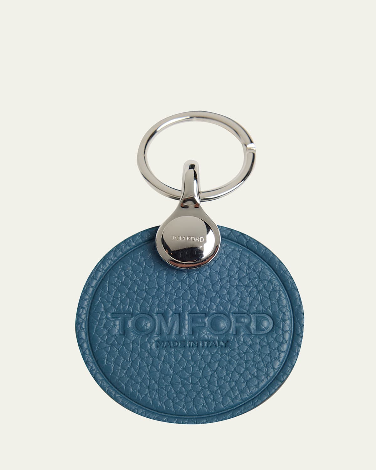 TOM FORD Men's Soft Grain Leather Logo Keyring