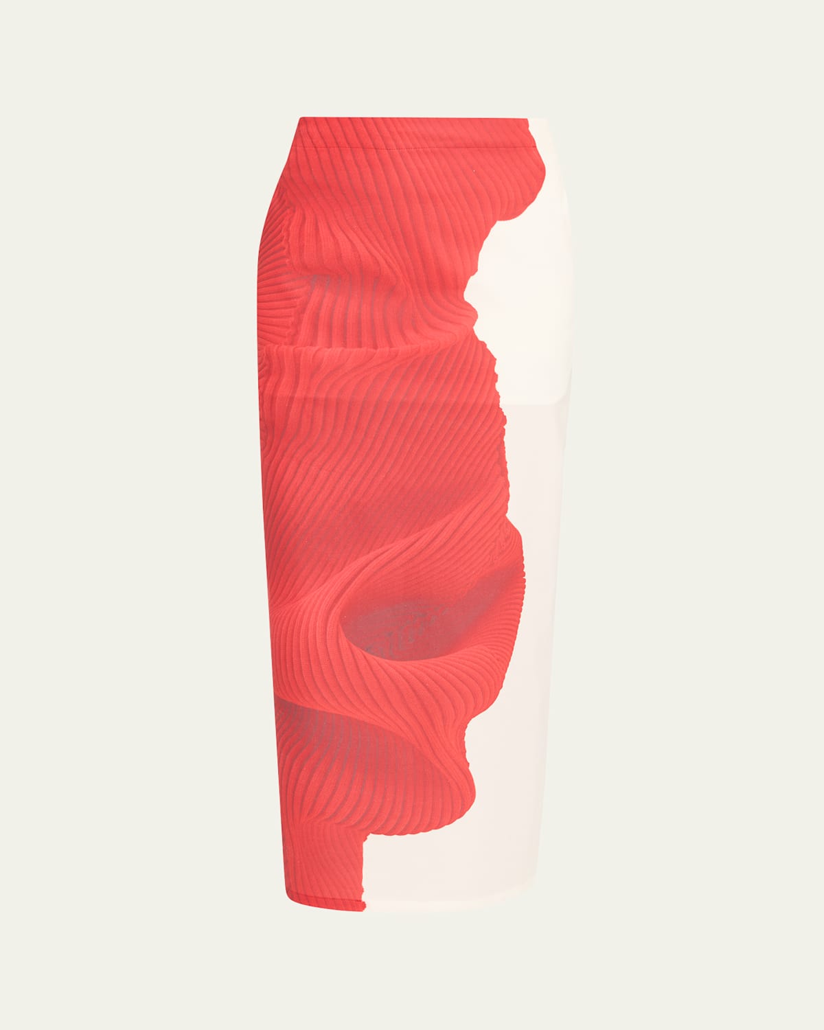Issey Miyake Knit As Represented Column Maxi Skirt In Pink
